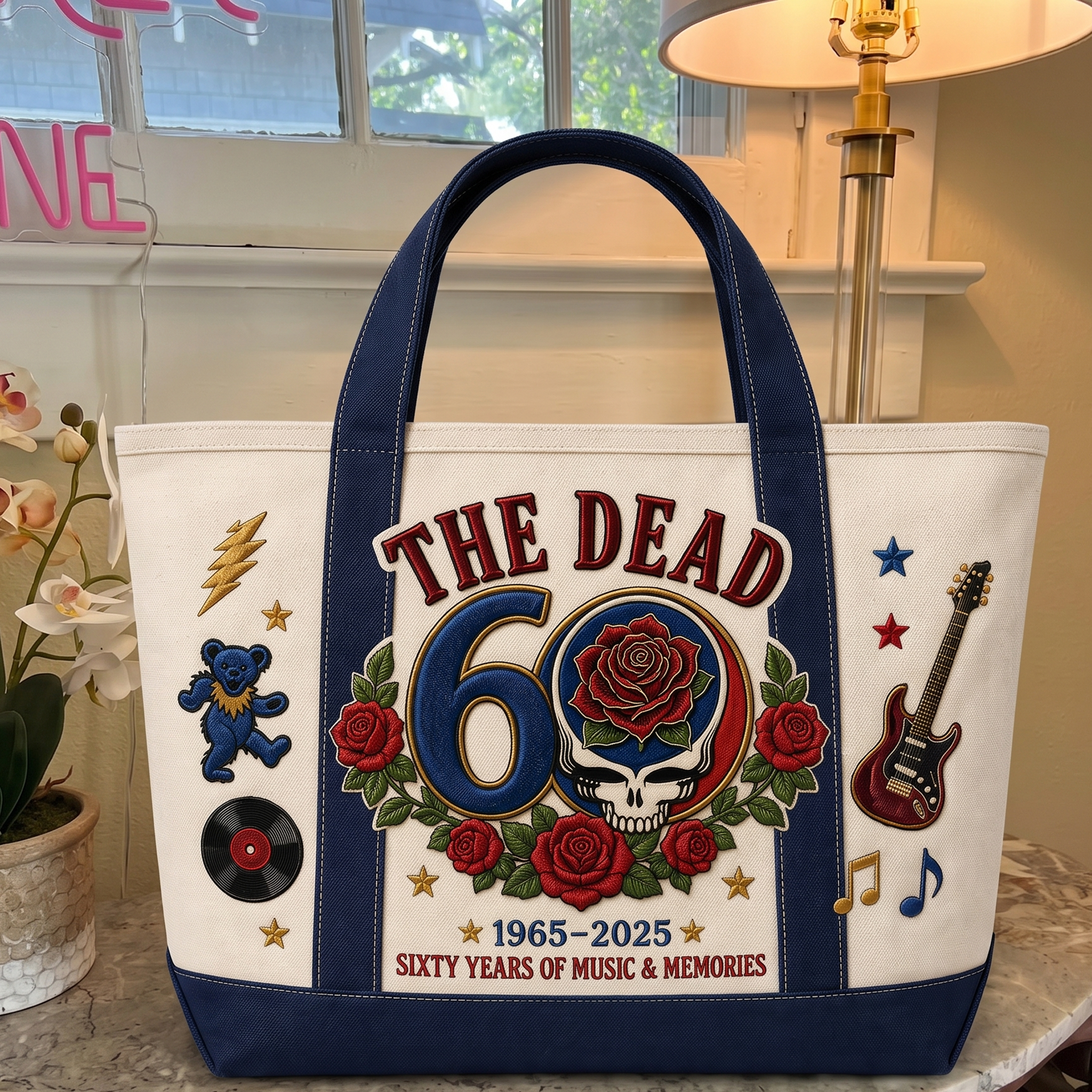 THE DEAD 60th Anniversary Embroidered Canvas Tote Bag