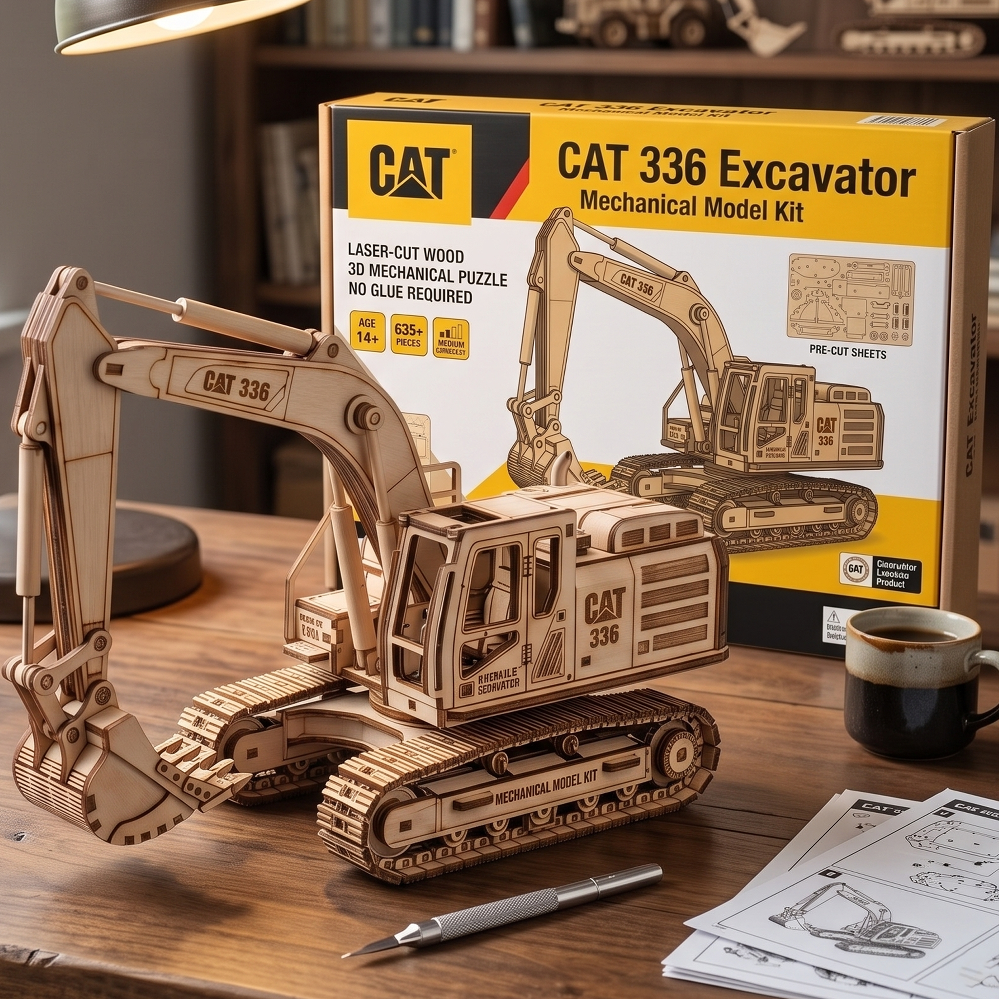 Excavator 3D Wooden Puzzle Kit