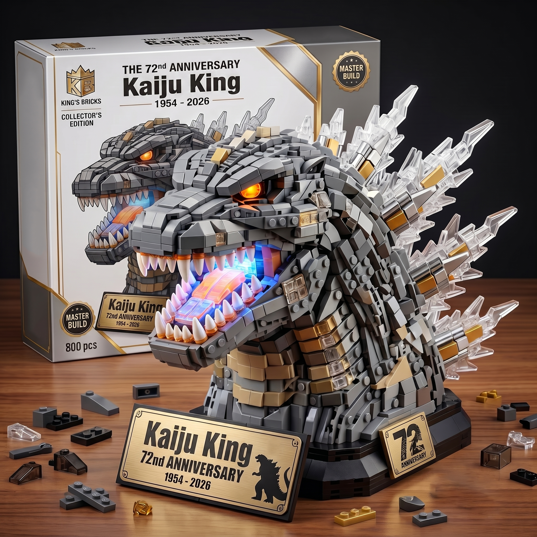 Kaiju King 72nd Anniversary Brick Edition