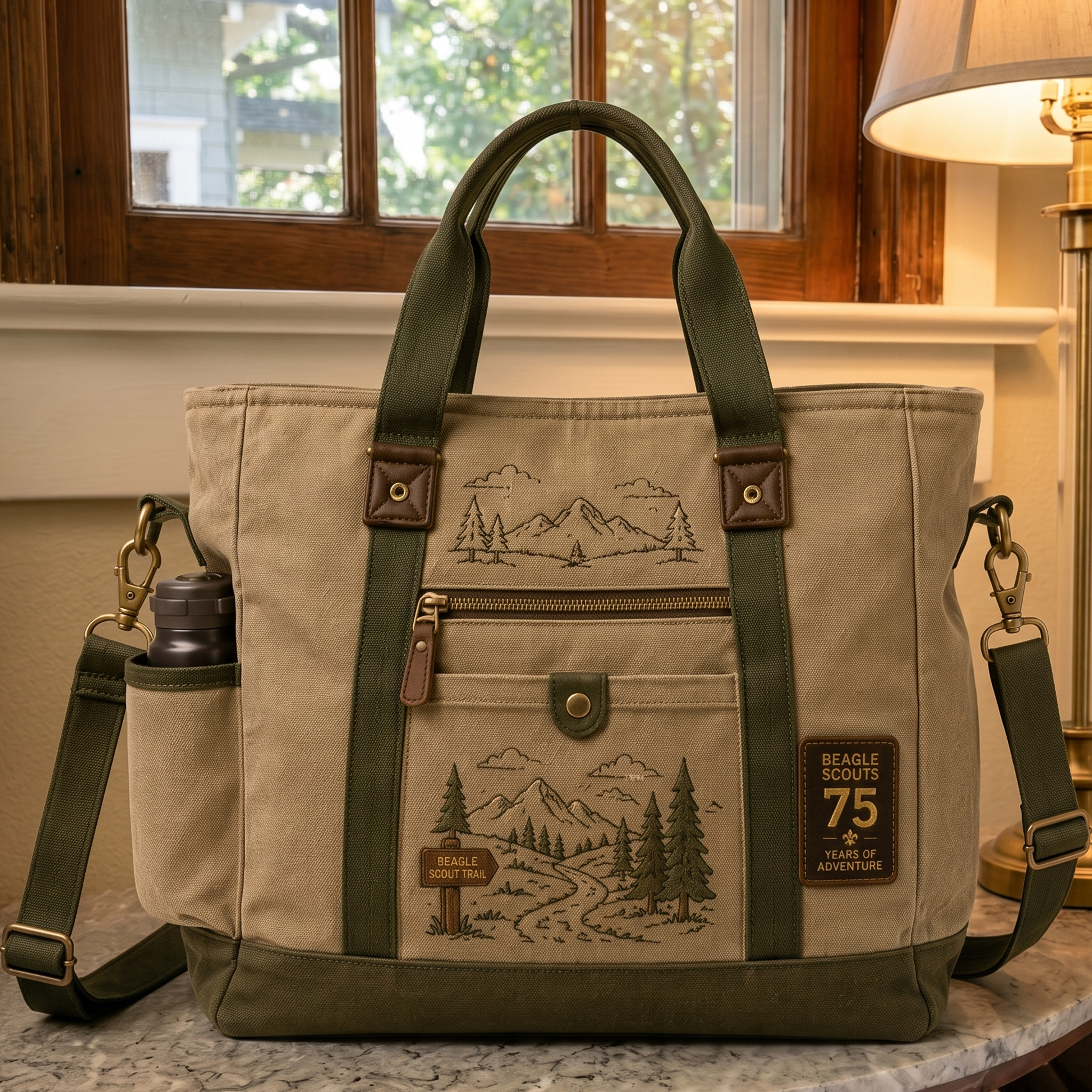 "Beagle Scout" 75th Anniversary Edition Heavy-Duty Multifunctional Outdoor Tote Bag