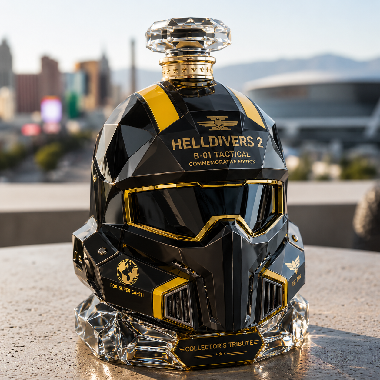 Pour for Democracy: Helldivers 2 B-01 Helmet Decanter!