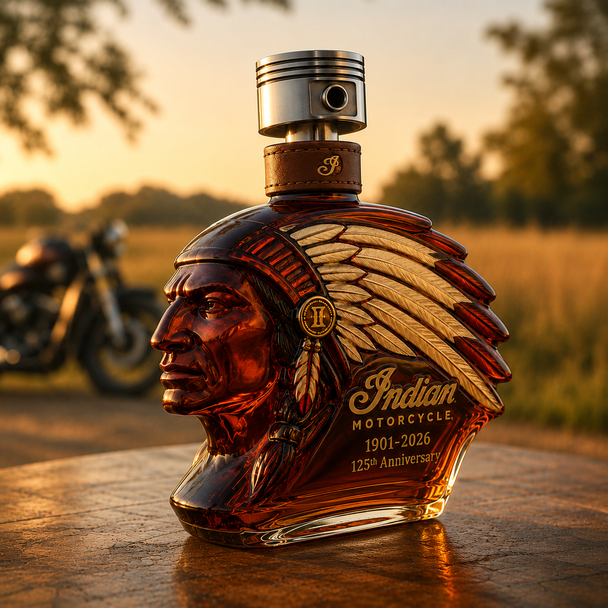 Indian Motorcycle 125th Anniversary Heritage Decanter