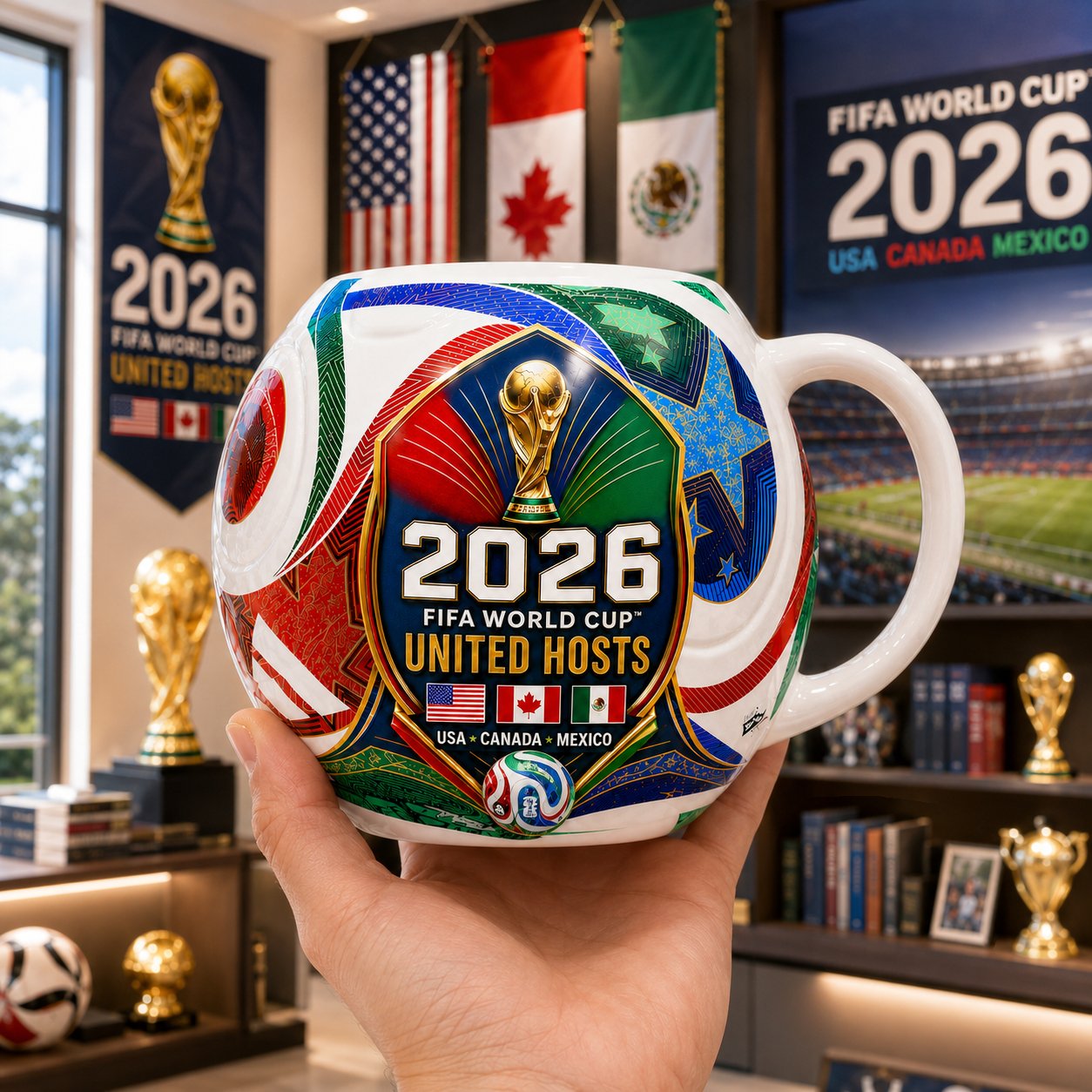 Own the Glory: 2026 World Cup Match Ball Mug – Heritage Edition⚽