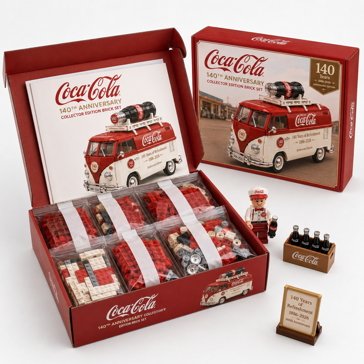 Coca-Cola 140th Anniversary Heritage Collection Brick Set