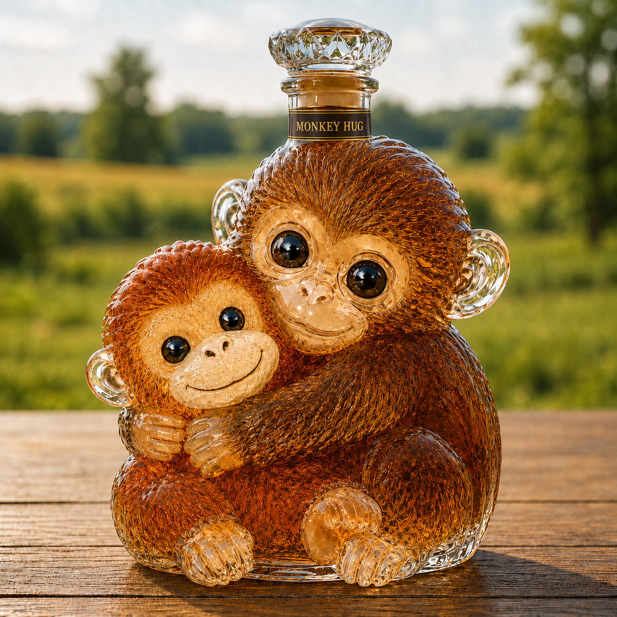 Cute Monkey Hug Decanter