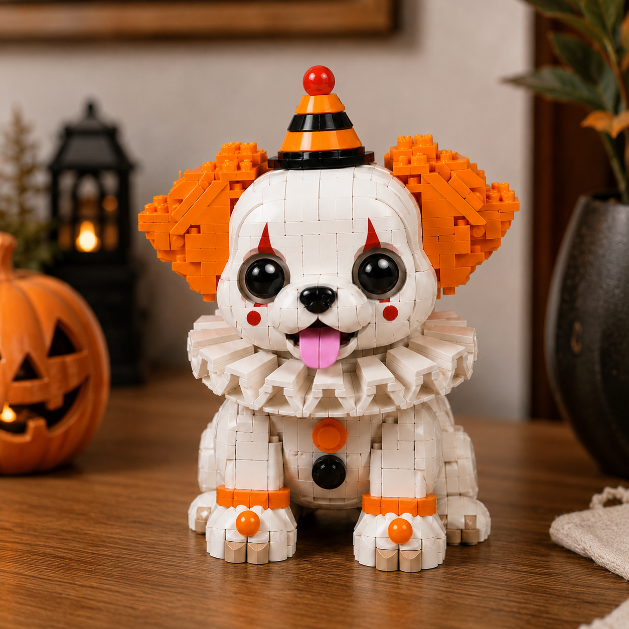 Halloween Clown Puppy DIY Building Set
