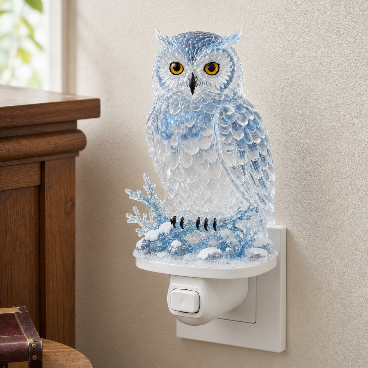 Enchanted Crystal Owl Night Light
