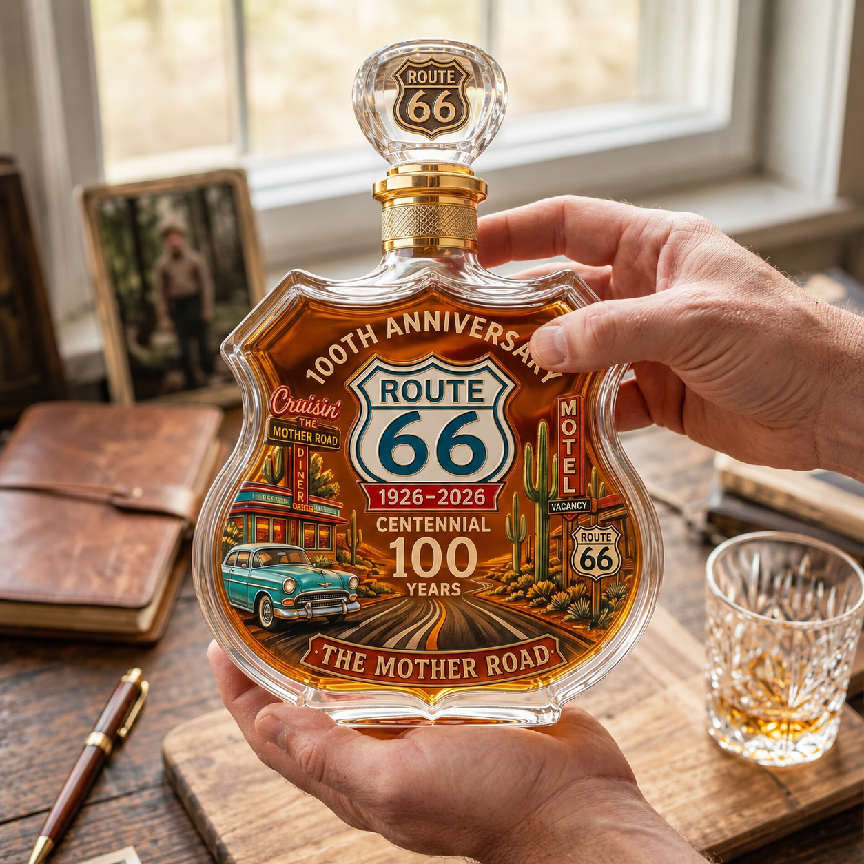 Route 66 100th Anniversary Centennial Whiskey Decanter