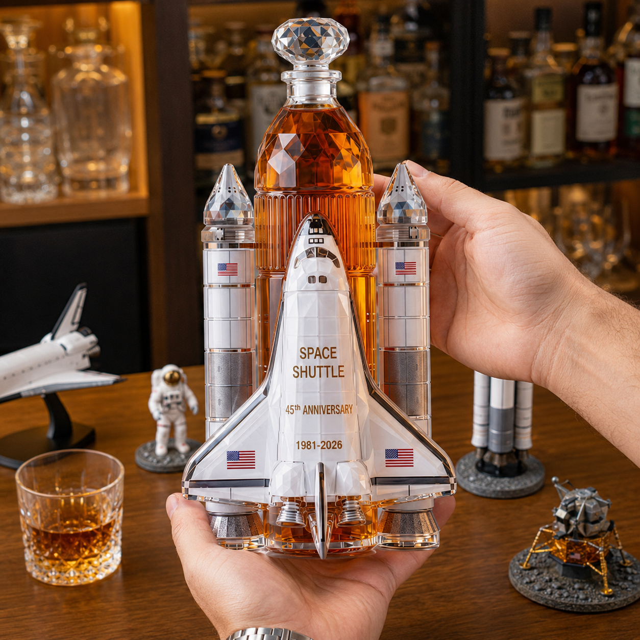 Limited Edition 45th Anniversary Space Shuttle First Flight  Whiskey Decanter