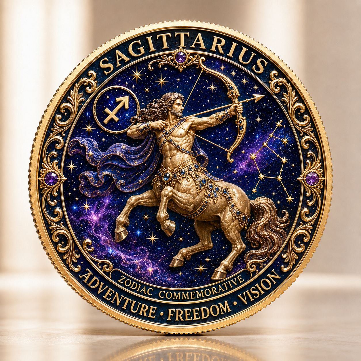 Mystic Eye of Horus 12-Piece Zodiac Commemorative Coin Set