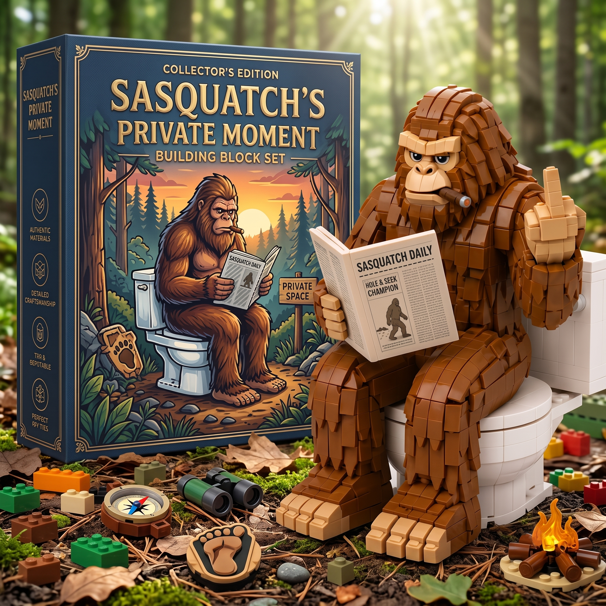 Sasquatch's Private Moment Novelty Building Block Kit