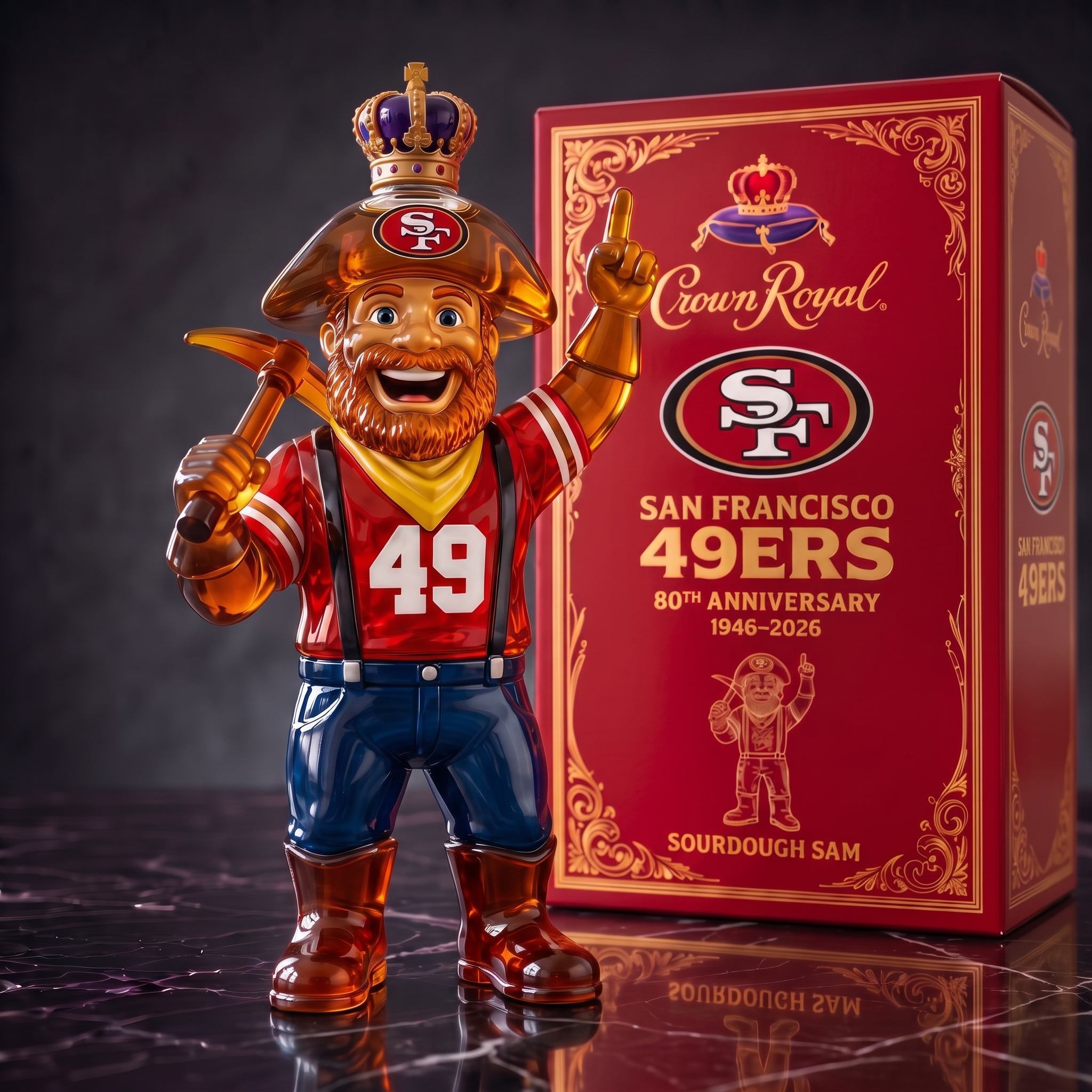 Go Niners! 80th Anniversary Legacy Commemorative Miner Decanter