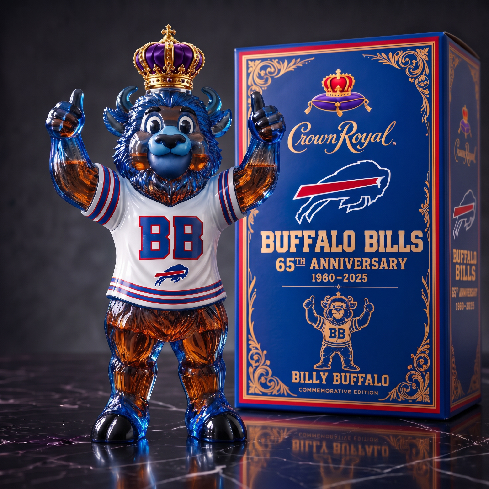 Limited Edition 65th Anniversary Circle The Wagons Commemorative Bison Decanter Set