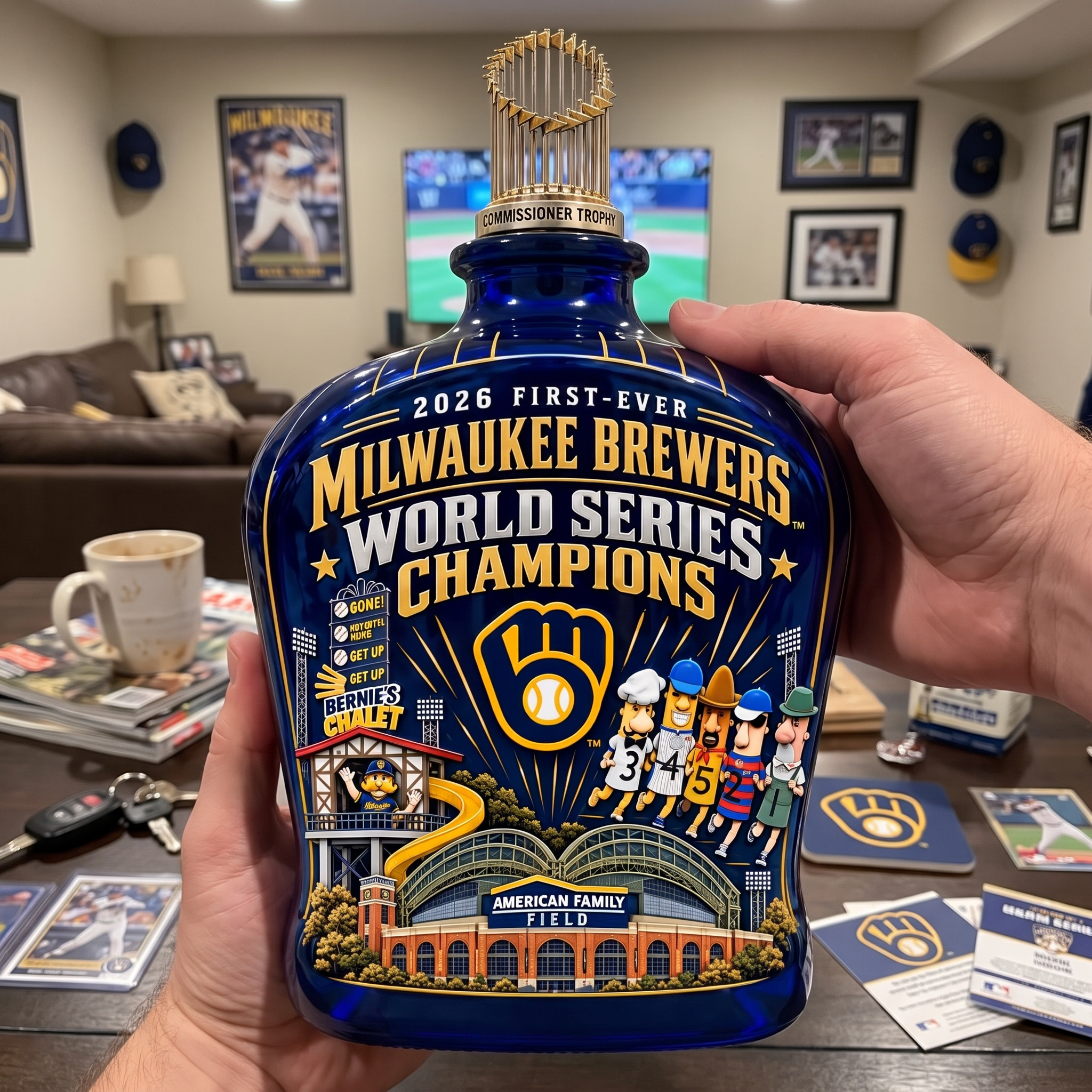 2026 FIRST-EVER Brew Crew Baseball Champions Commemorative  Whiskey Decanter