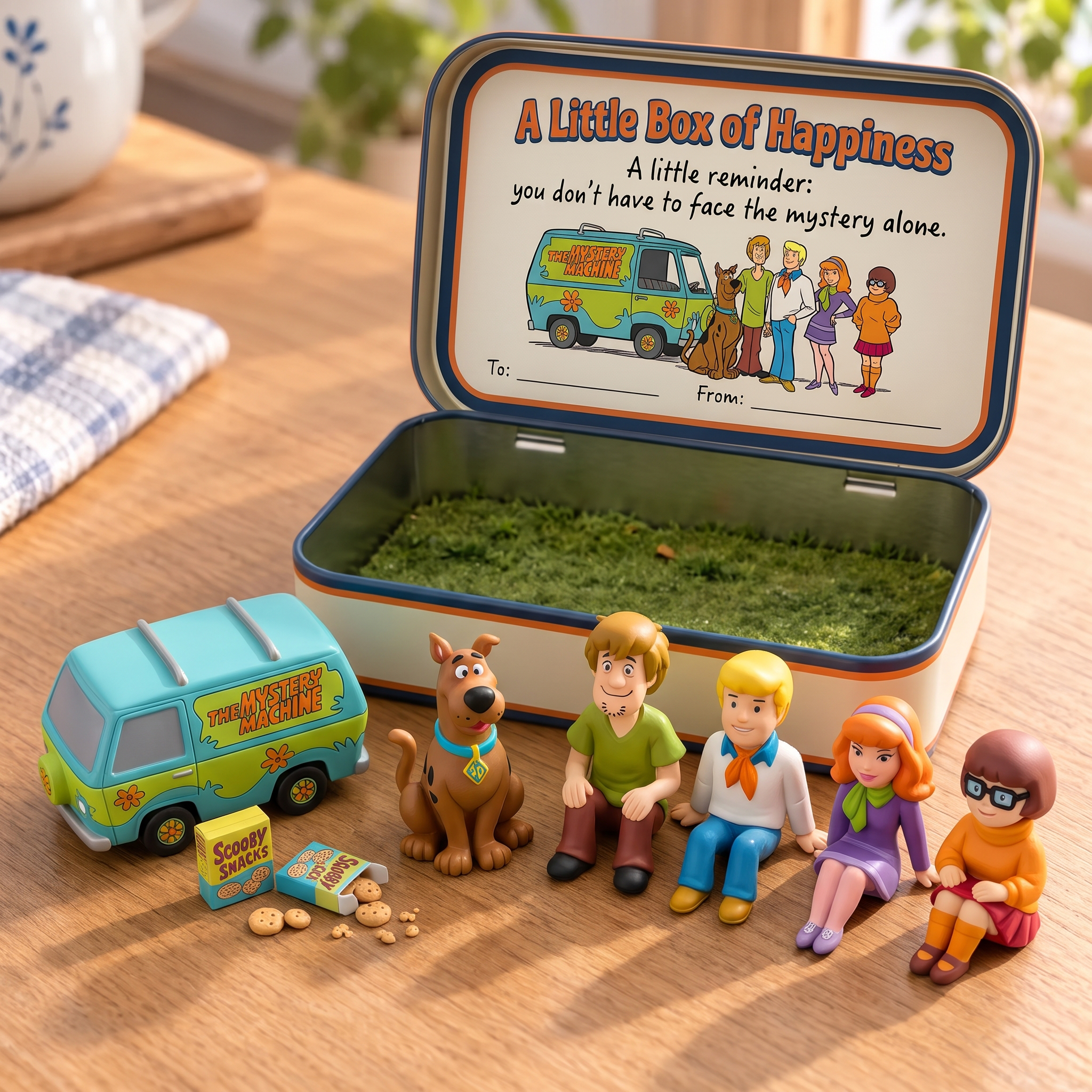 A Little Box of Happiness Classic Mystery Van and Detective Crew Keepsake Tin