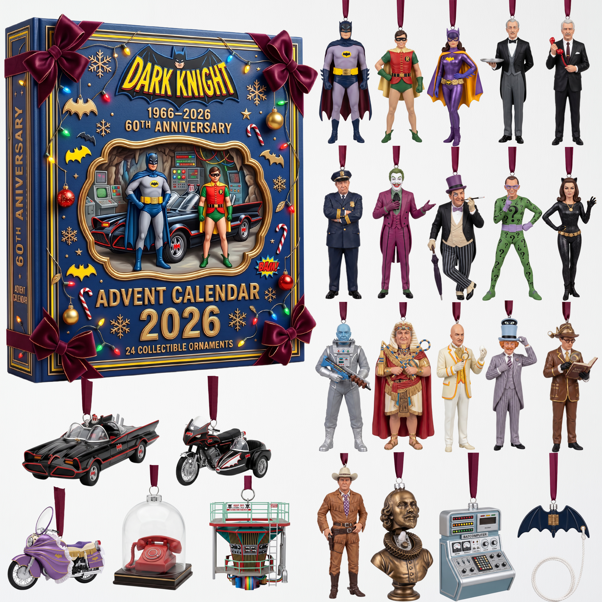 Vintage Dark Knight 1966 60th Anniversary 2026 Advent Calendar