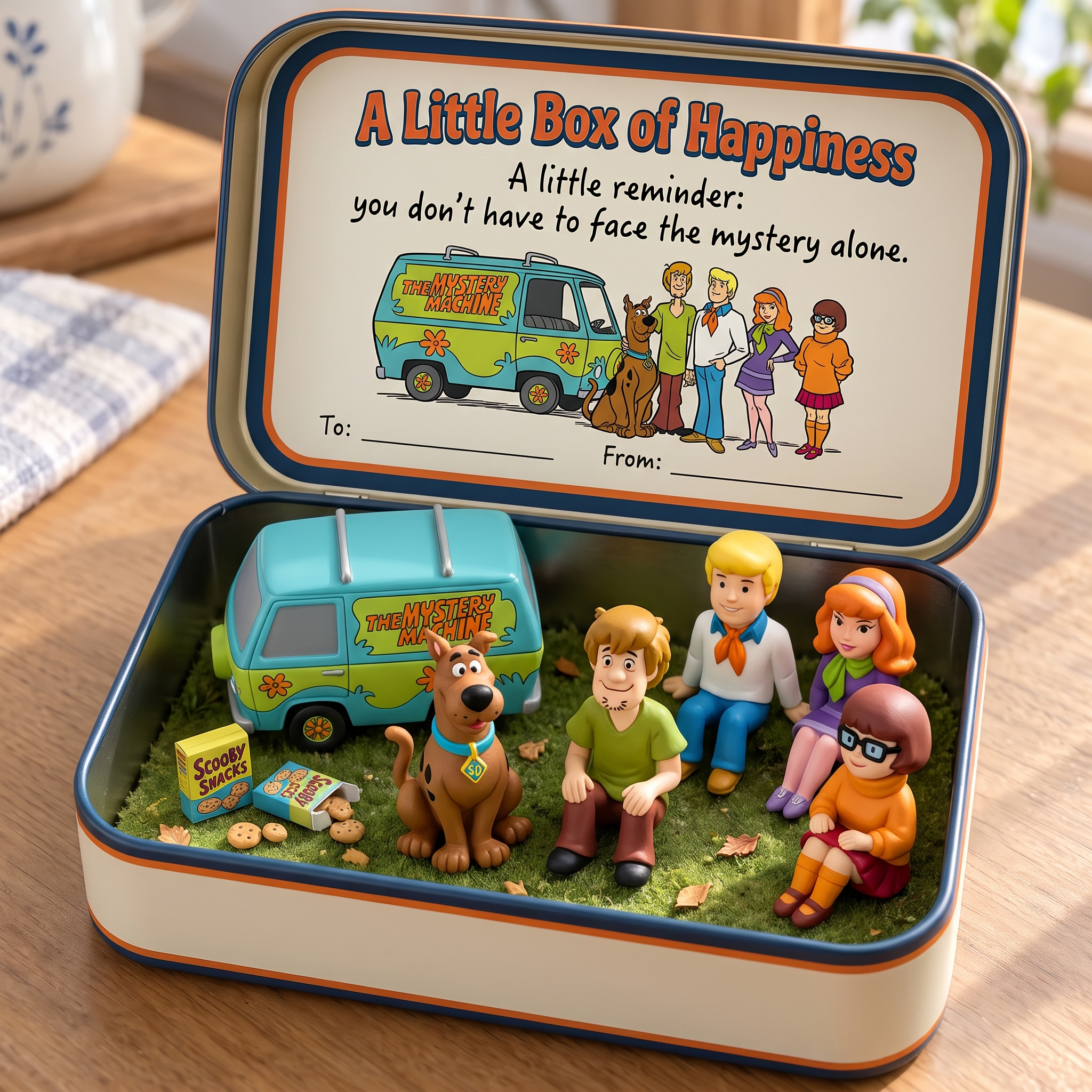 A Little Box of Happiness Classic Mystery Van and Detective Crew Keepsake Tin