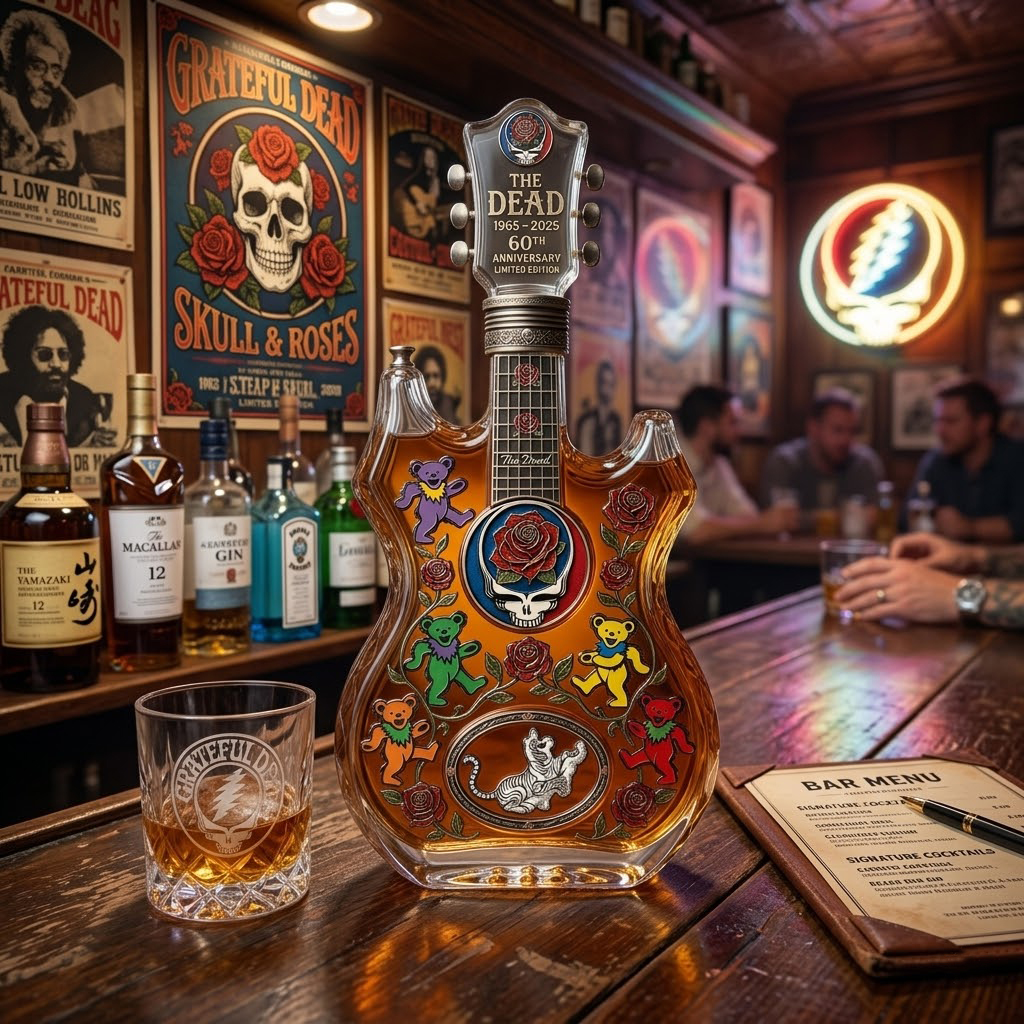 Grateful Dead 60th Anniversary Guitar Decanter（1965-2025）