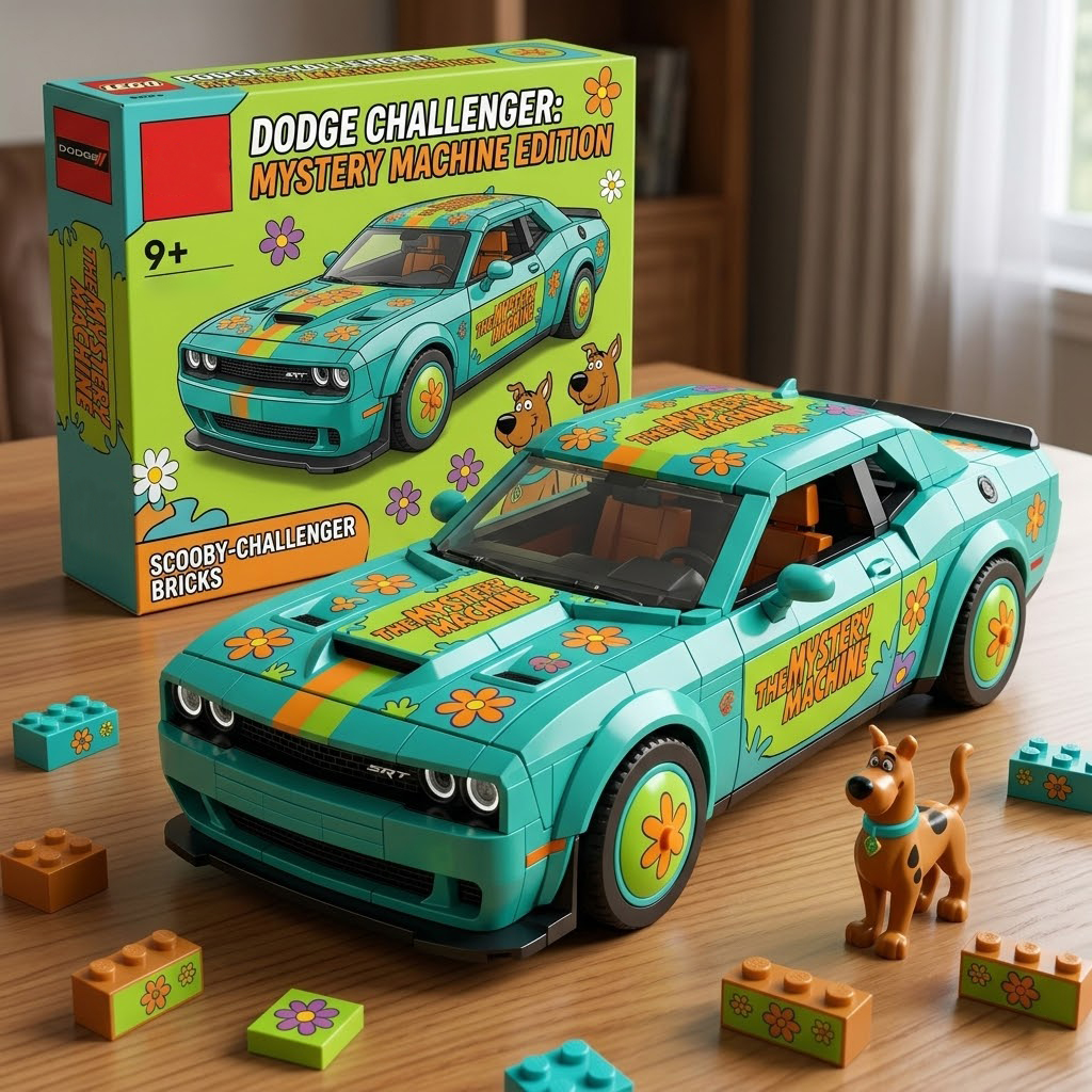 Scooby-Challenger Muscle Car Brick Kit