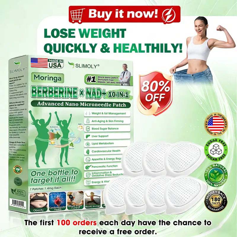 Official Store | Moringa x Berberine 10-IN-1 Advanced Nano Microneedle Patch (Once daily; visible changes in 7 days) ✓ Obesity, Diabetes, Sleep Apnea, and Joint Problems