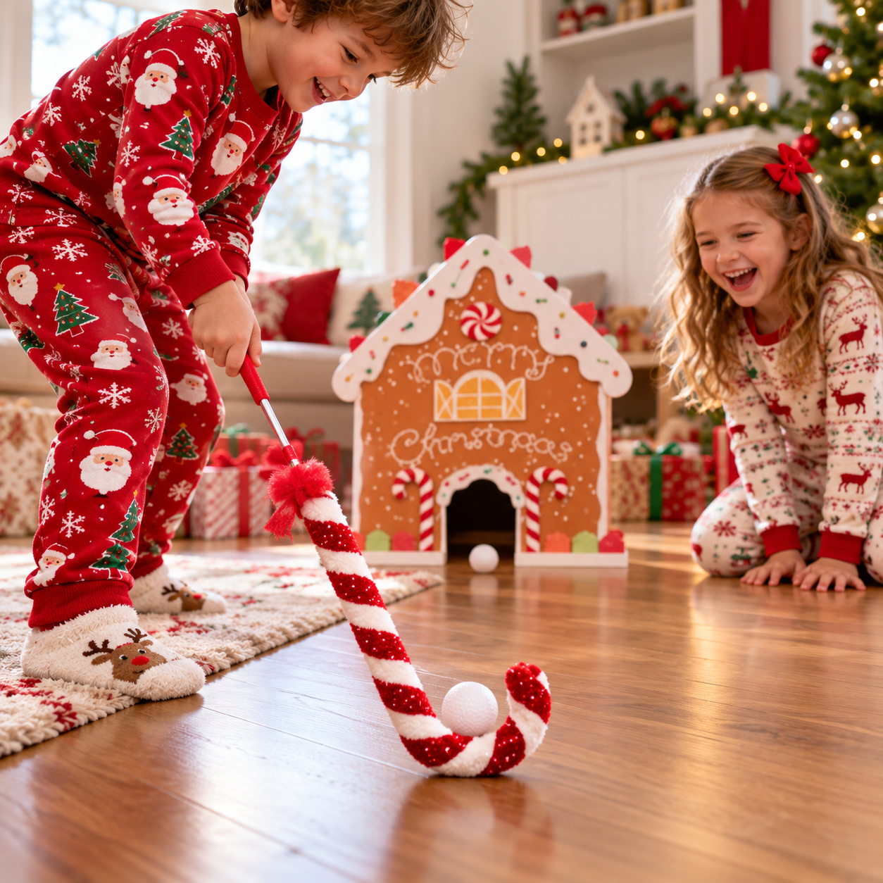🔥LAST DAY 49% OFF -🎅 Gingerbread Golf Game Set - Best Christmas Game