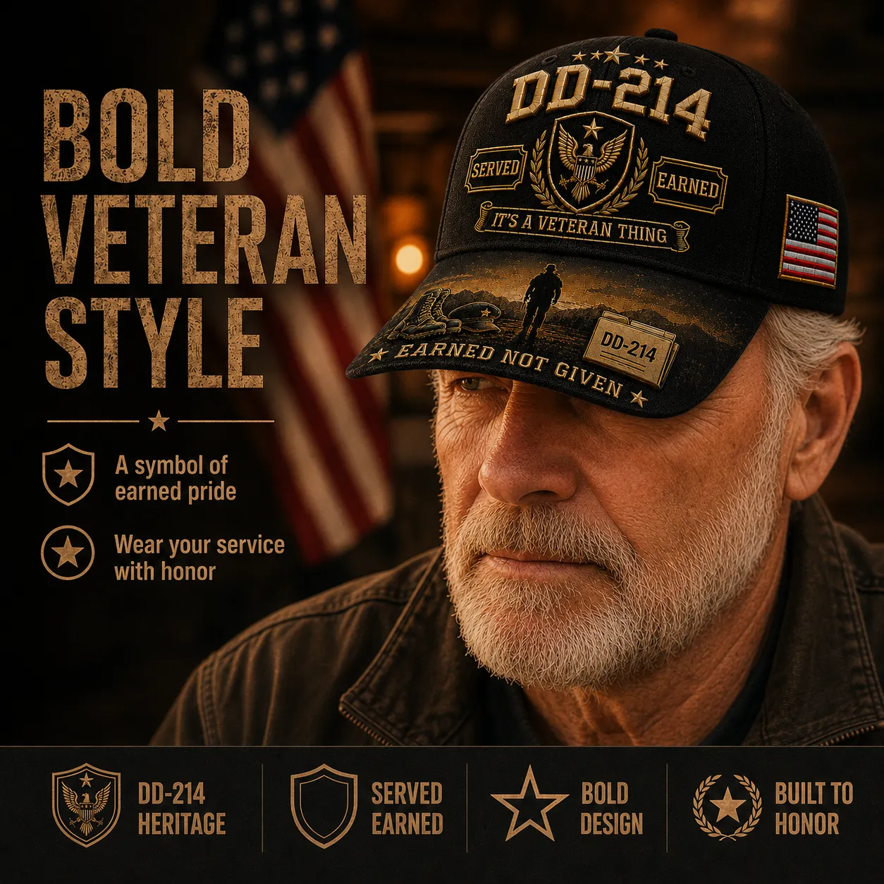 DD-214 Served Earned Commemorative Cap,🔥Buy 2 Free Shipping
