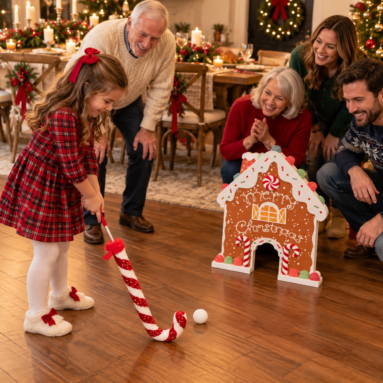 🔥LAST DAY 49% OFF -🎅 Gingerbread Golf Game Set - Best Christmas Game