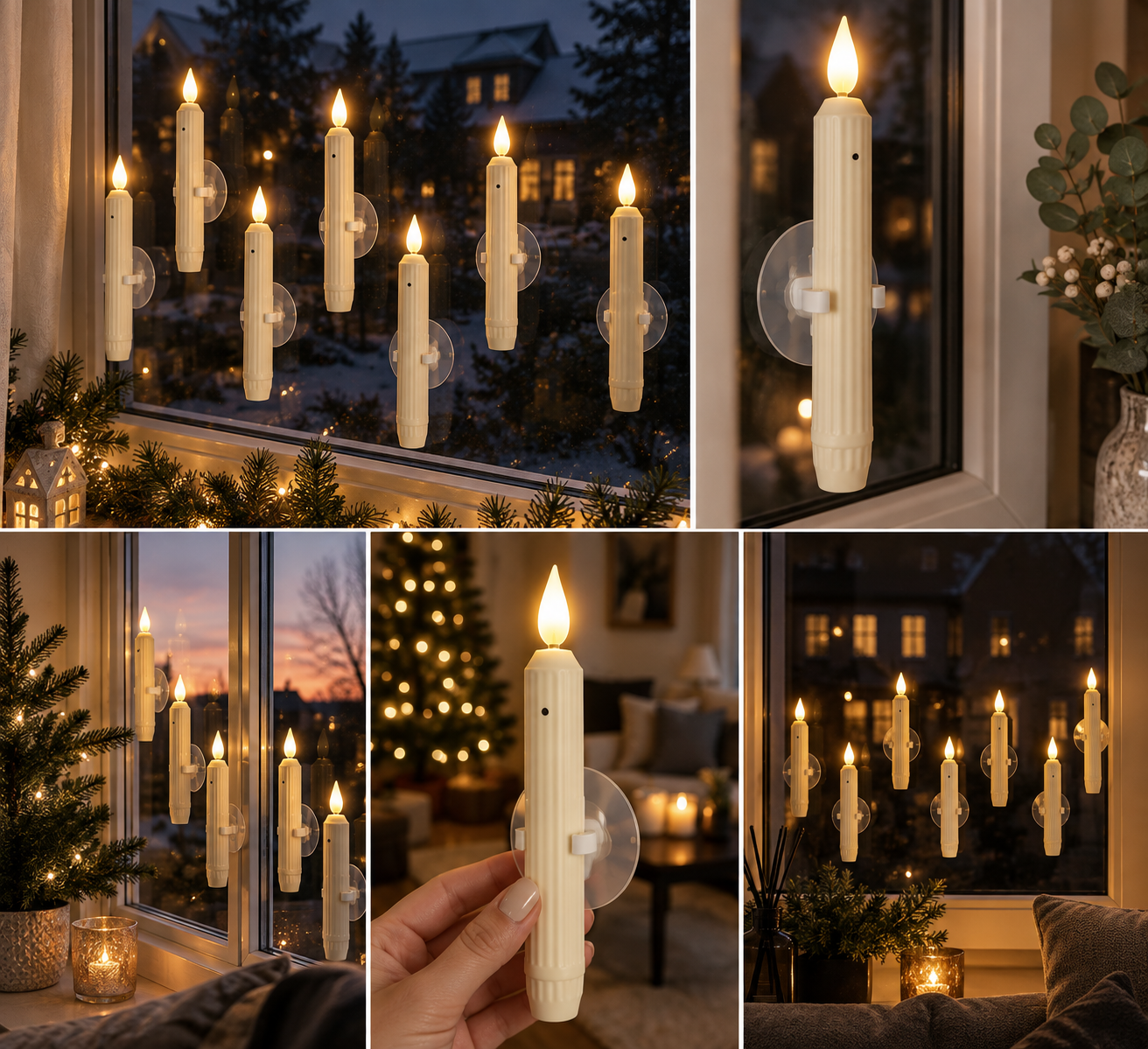 🔥LAST DAY 49% OFF -🎅 Window Candles Sensor Lights
