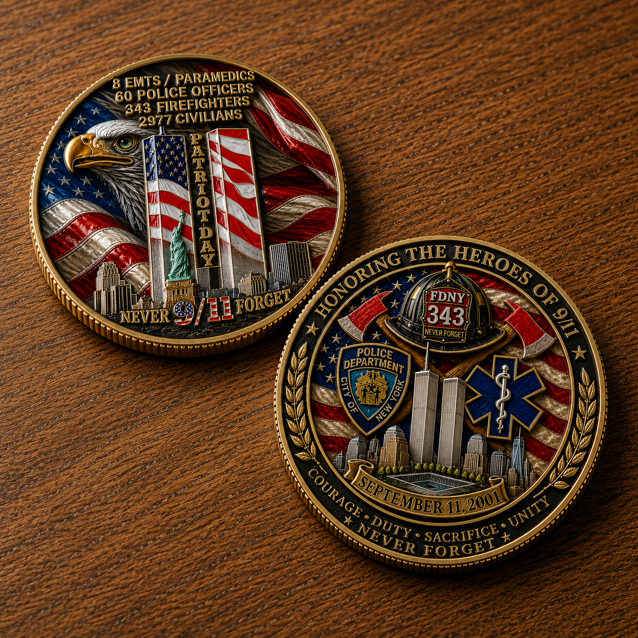 🎖️9/11 Never Forget 25th Anniversary Challenge Coin