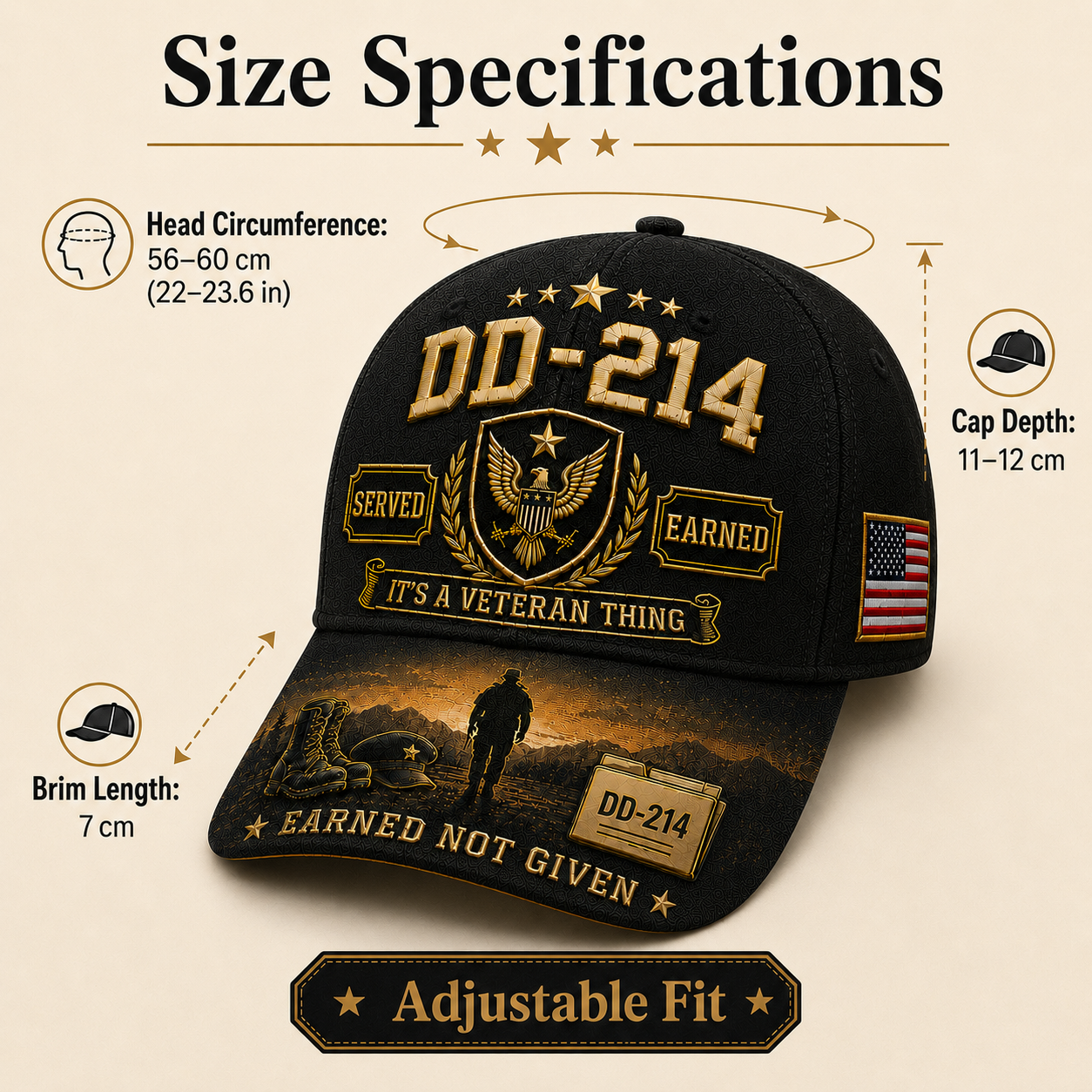 DD-214 Served Earned Commemorative Cap,🔥Buy 2 Free Shipping