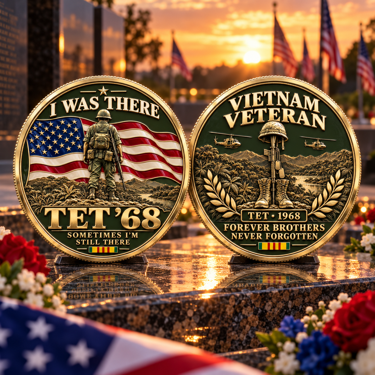 🎁Veterans Day Sale 50% OFF🎁 I Was There — Tet ’68 “Forever Brothers” Vietnam Veteran Commemorative Medallion