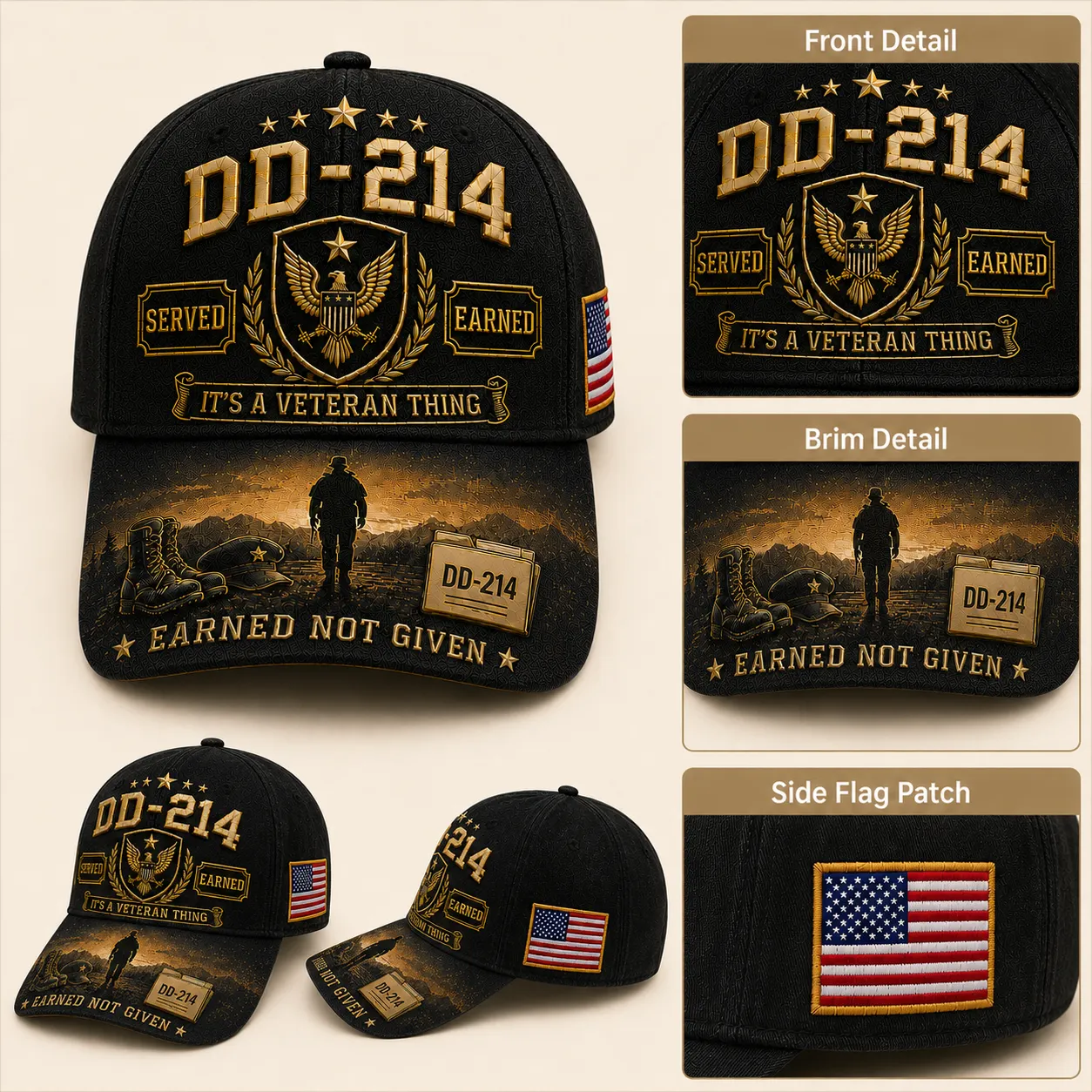 DD-214 Served Earned Commemorative Cap,🔥Buy 2 Free Shipping
