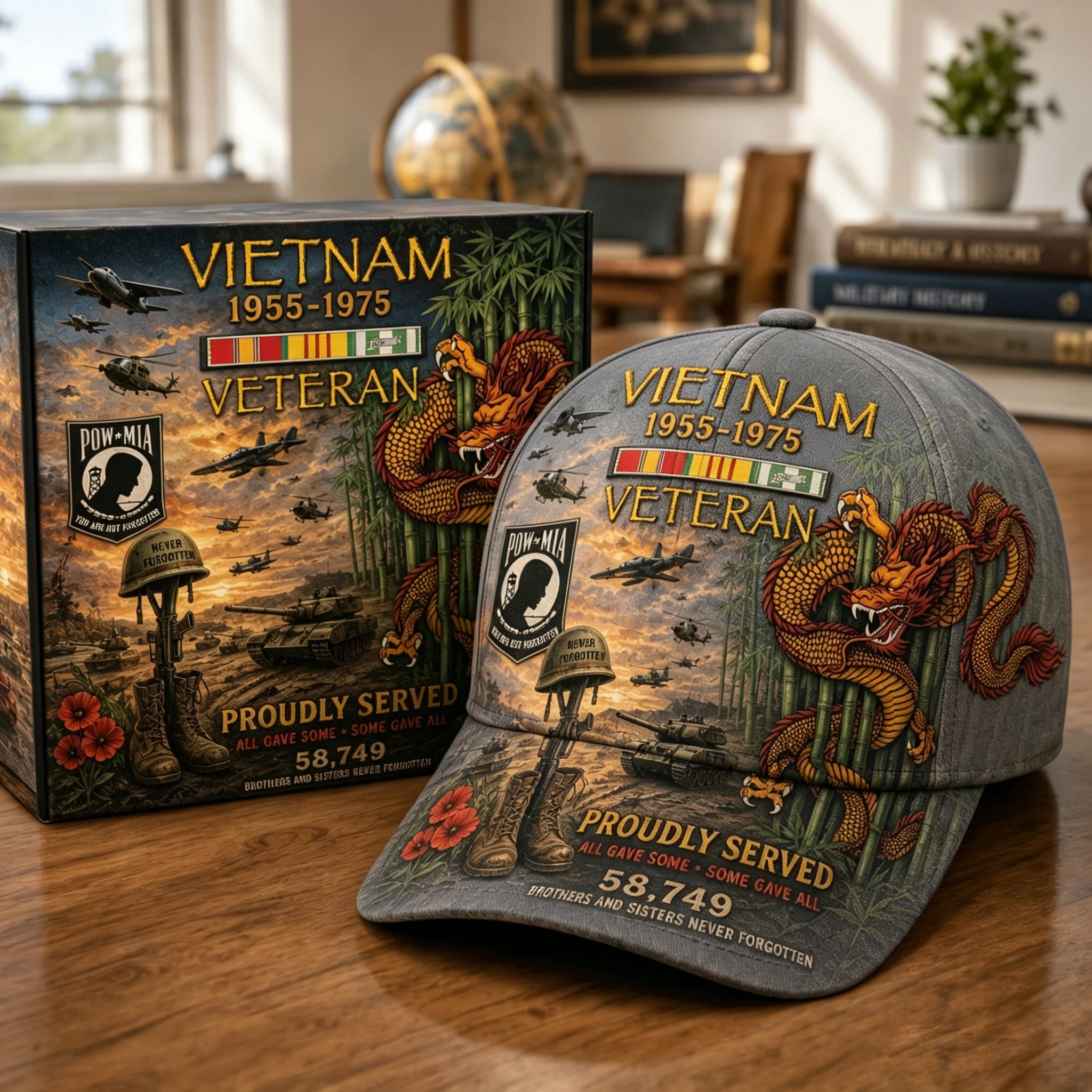 Structured Vietnam Veteran cap details