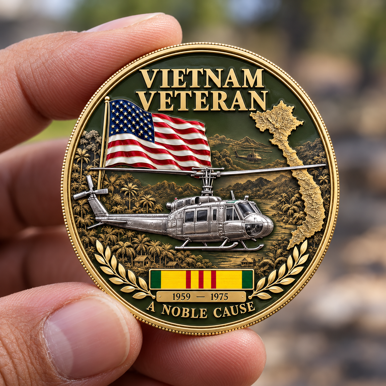 🎁Veterans Day Sale 50% OFF🎁 A Noble Cause — Vietnam Veteran Service & Sacrifice Commemorative Medallion