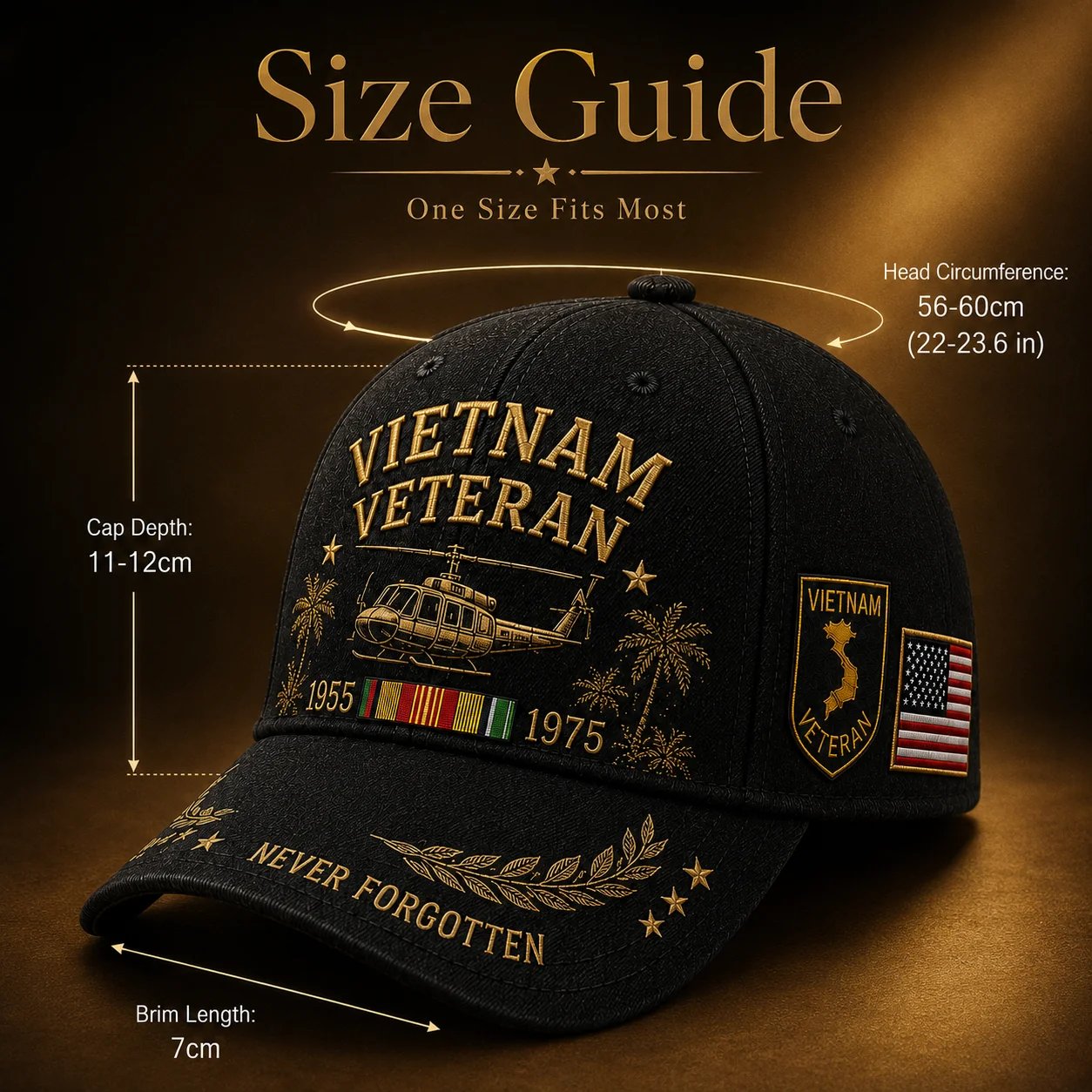 🔥Veterans Day Sale 60% OFF 🔥🇺🇸🎖️ Vietnam Veteran 1955–1975 Memorial Cap