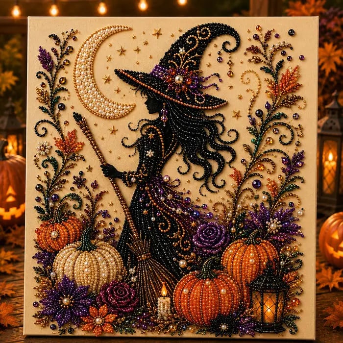 🔥Last Day Sale 70% OFF - 👻3D Spooky Diamond Painting Halloween DIY Kit