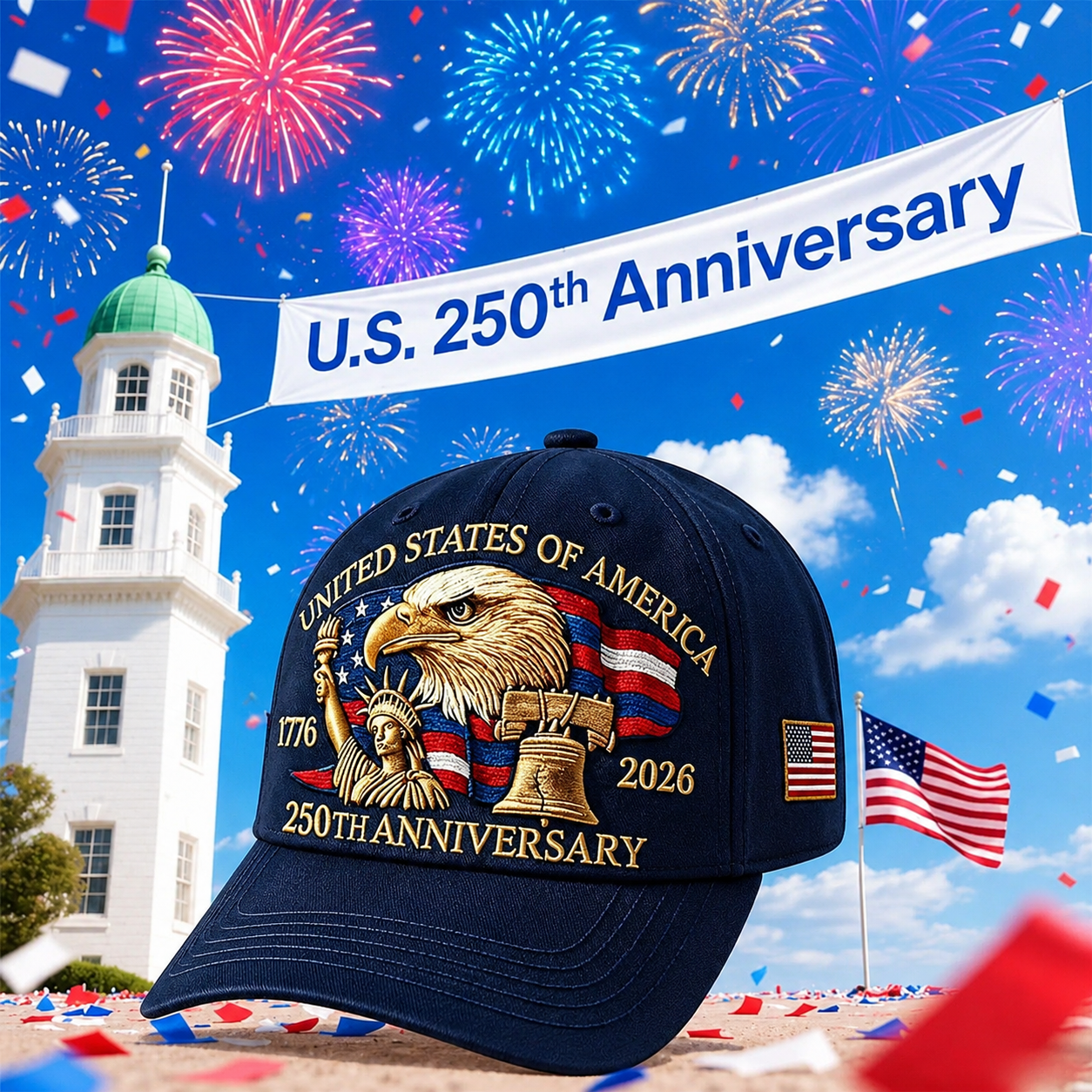 Eagle & Liberty – United States 250th Anniversary Hat