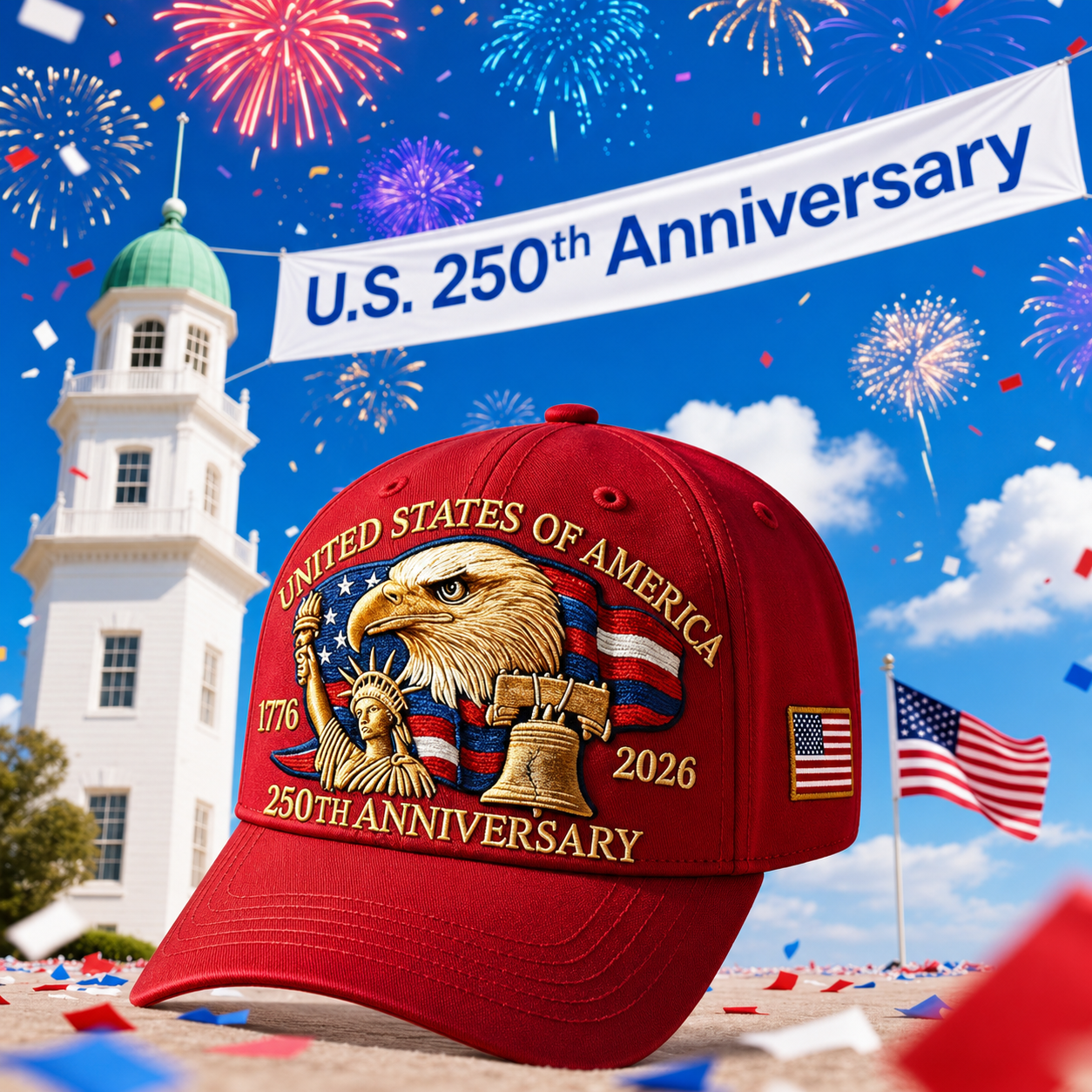 Eagle & Liberty – United States 250th Anniversary Hat