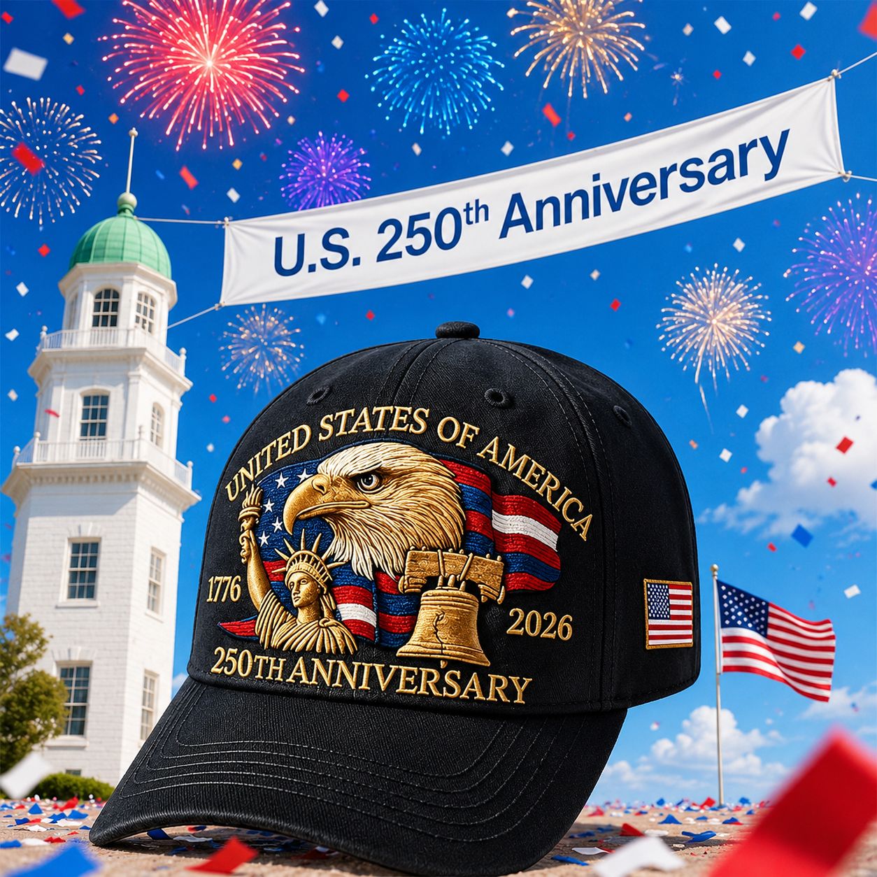 Eagle & Liberty – United States 250th Anniversary Hat