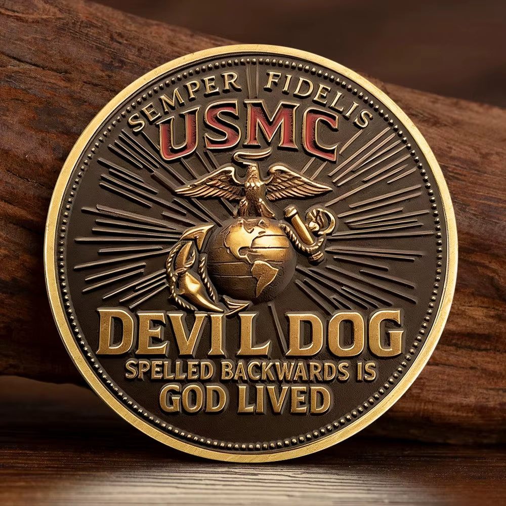 ❤Devil Dog USMC 250th Birthday Embroidered Commemorative Cap 🎁 Free Honor Coin With Every Cap Purchase