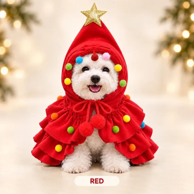 🔥LAST DAY 59% OFF -🎅 🎄Walking Christmas Tree Pet Costume ⭐ – Cozy Holiday Dress-Up Outfit for Dogs & Cats🐶🐱❤️