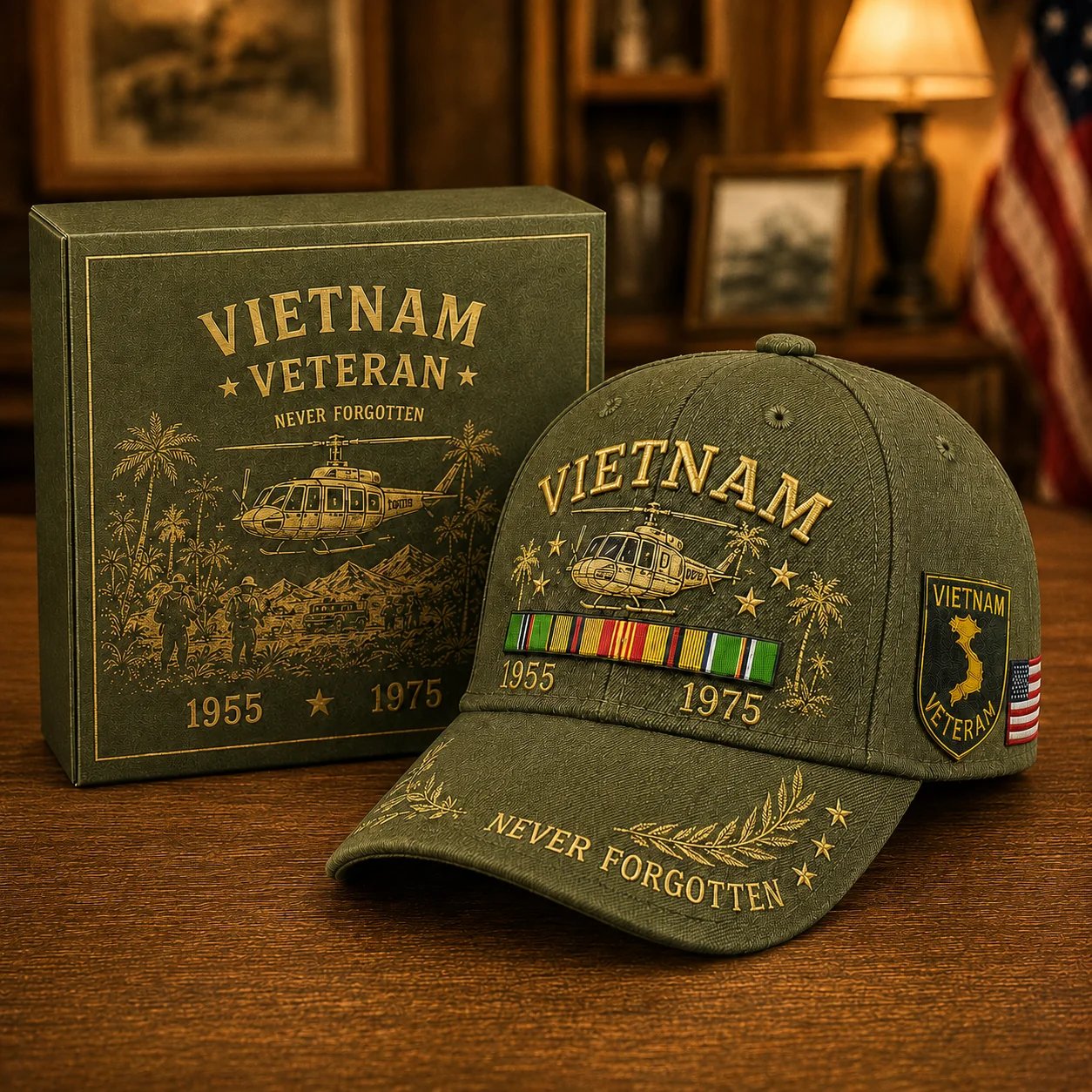 🔥Veterans Day Sale 60% OFF 🔥🇺🇸🎖️ Vietnam Veteran 1955–1975 Memorial Cap