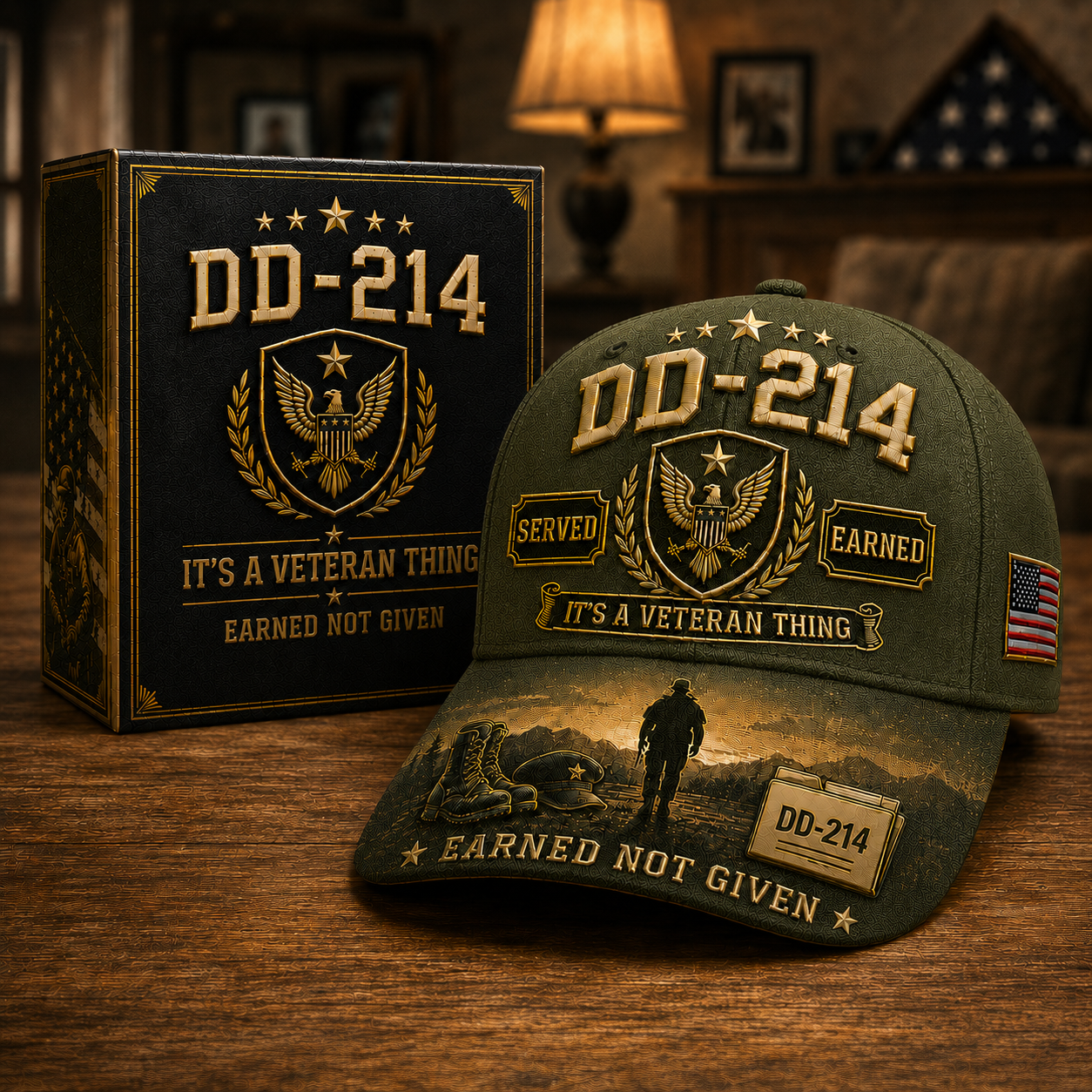 DD-214 Served Earned Commemorative Cap,🔥Buy 2 Free Shipping