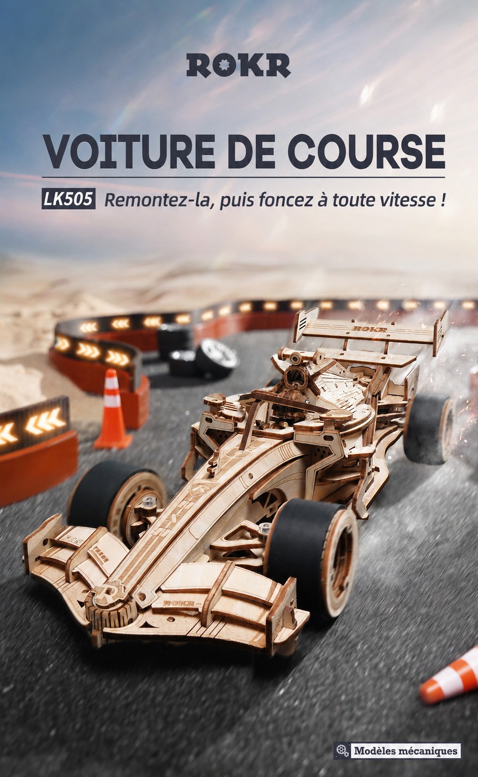 ROKR Racing Car LK505 cover avec F1 speed ahead theme