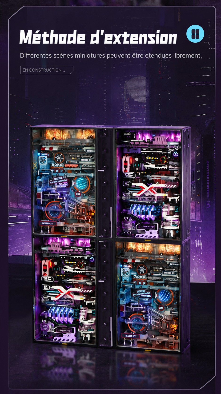 ROKR The Future City - circuit de billes mecanique puzzle 3D MR02S, visuel de detail 7