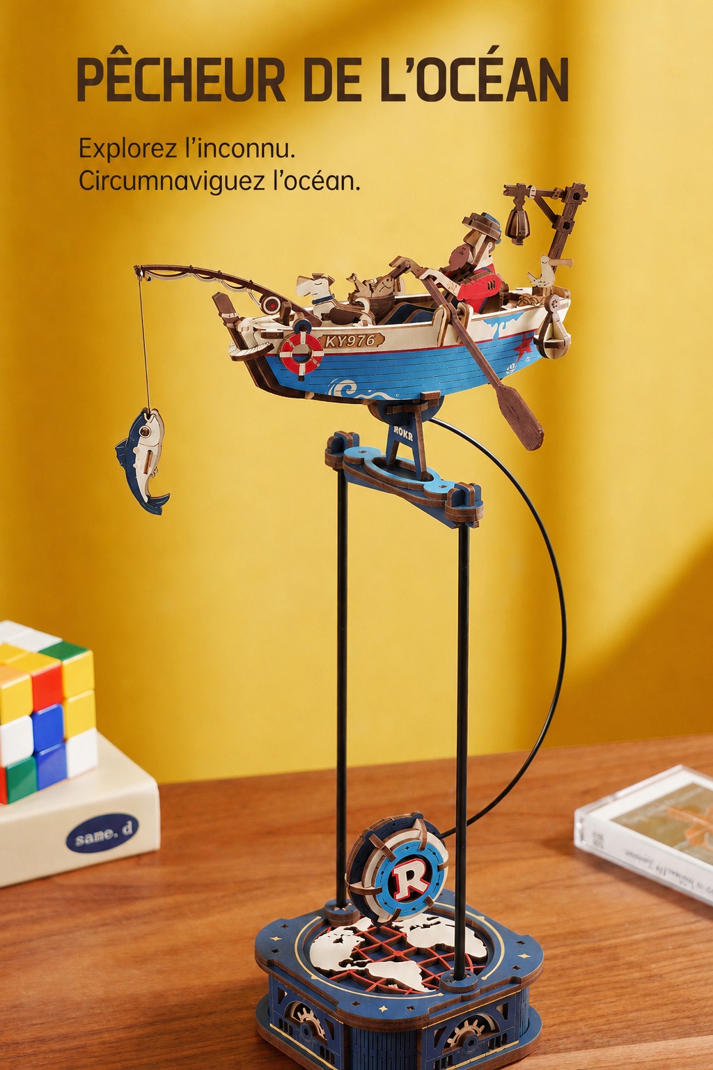 ROKR Gravity Swing Ocean Fisher et Sky Captain desktop pendulum ornaments