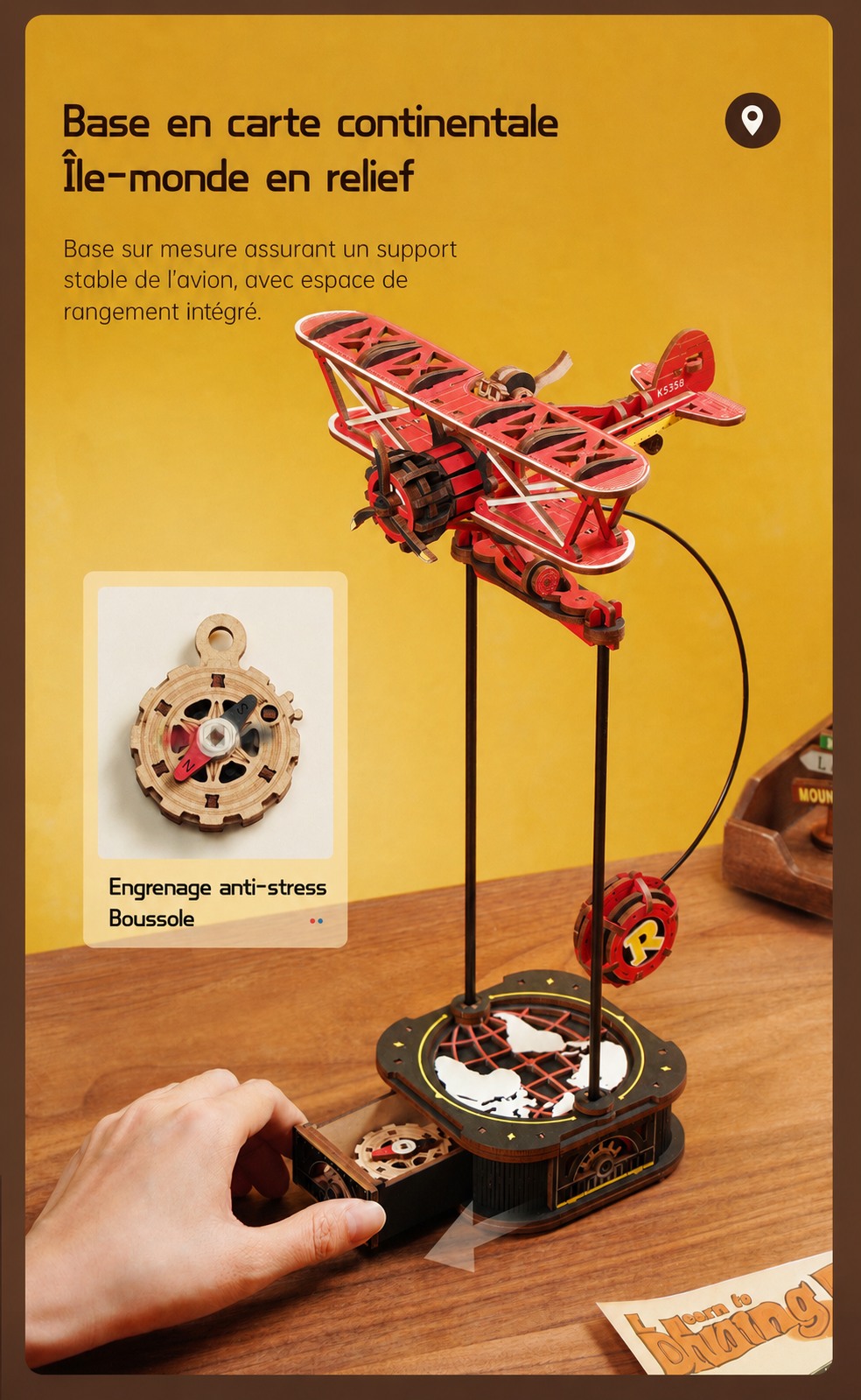 ROKR Gravity Swing Sky Captain et Ocean Fisher desktop pendulum ornaments