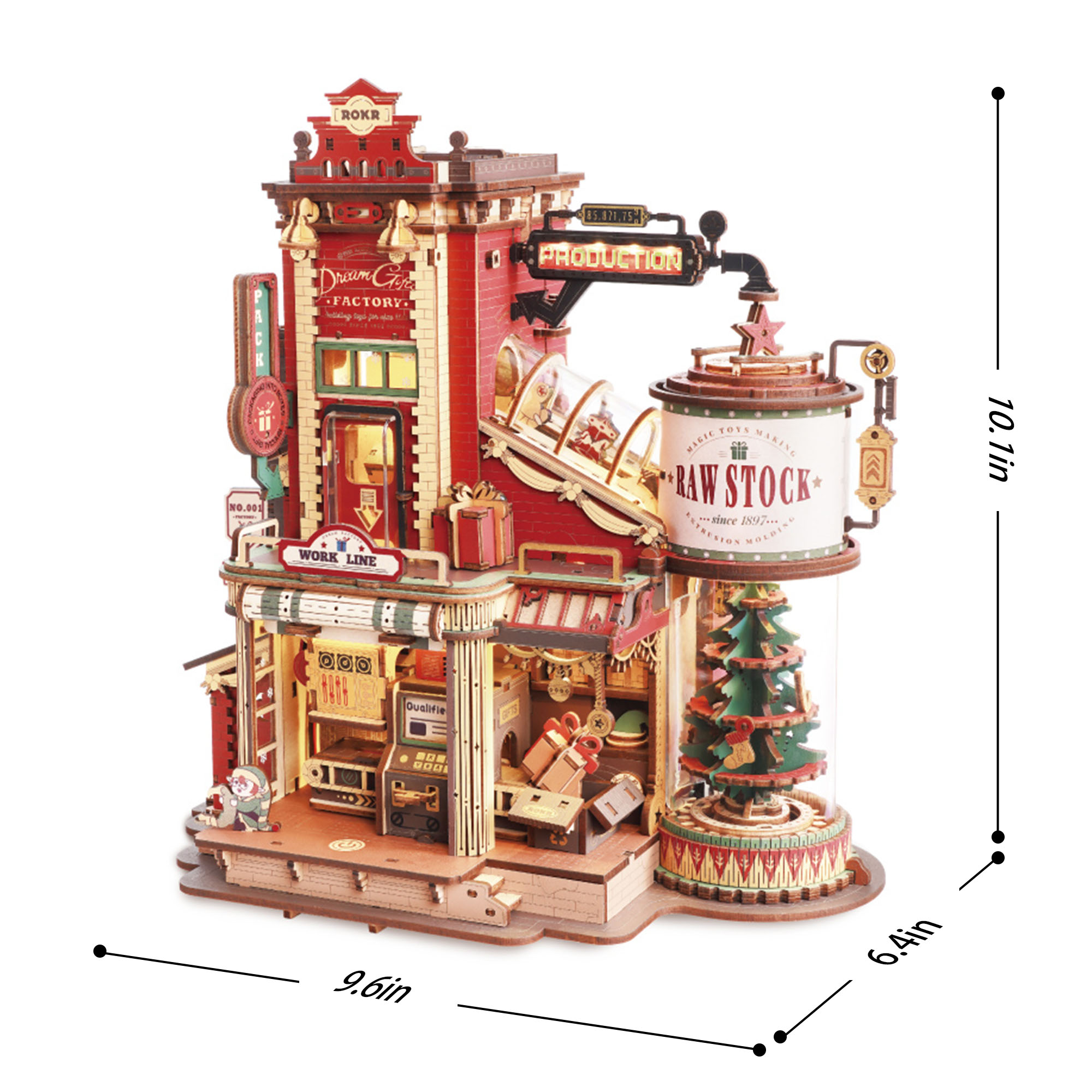 Graphique de taille ROKR Dream Gift Factory EAB01 montrant une hauteur de 26,2 cm