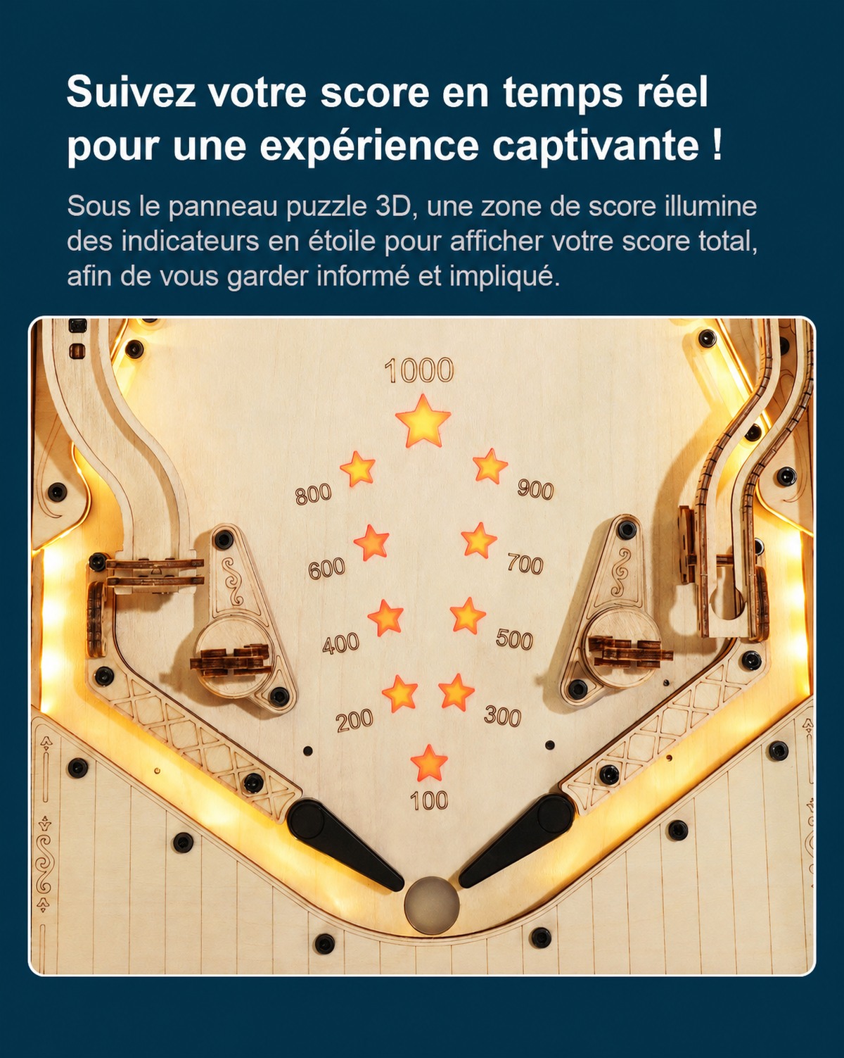 ROKR 3D Pinball EG01 product affiche avec retro pinball machine