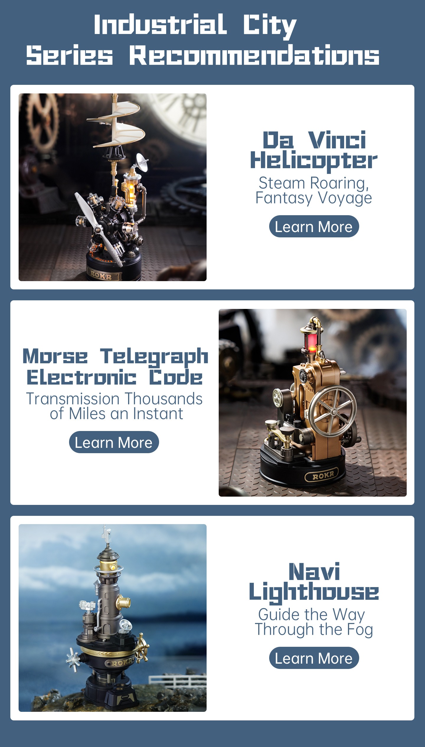 Industrial City series recommendation graphic avec Oil Pump Jack et companion models